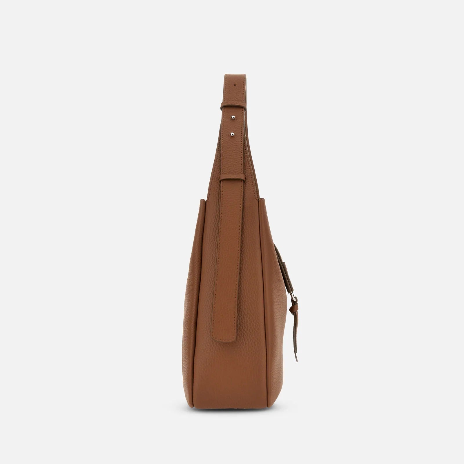 Brown H01X Hobo Verticale Leather Hobo Bag