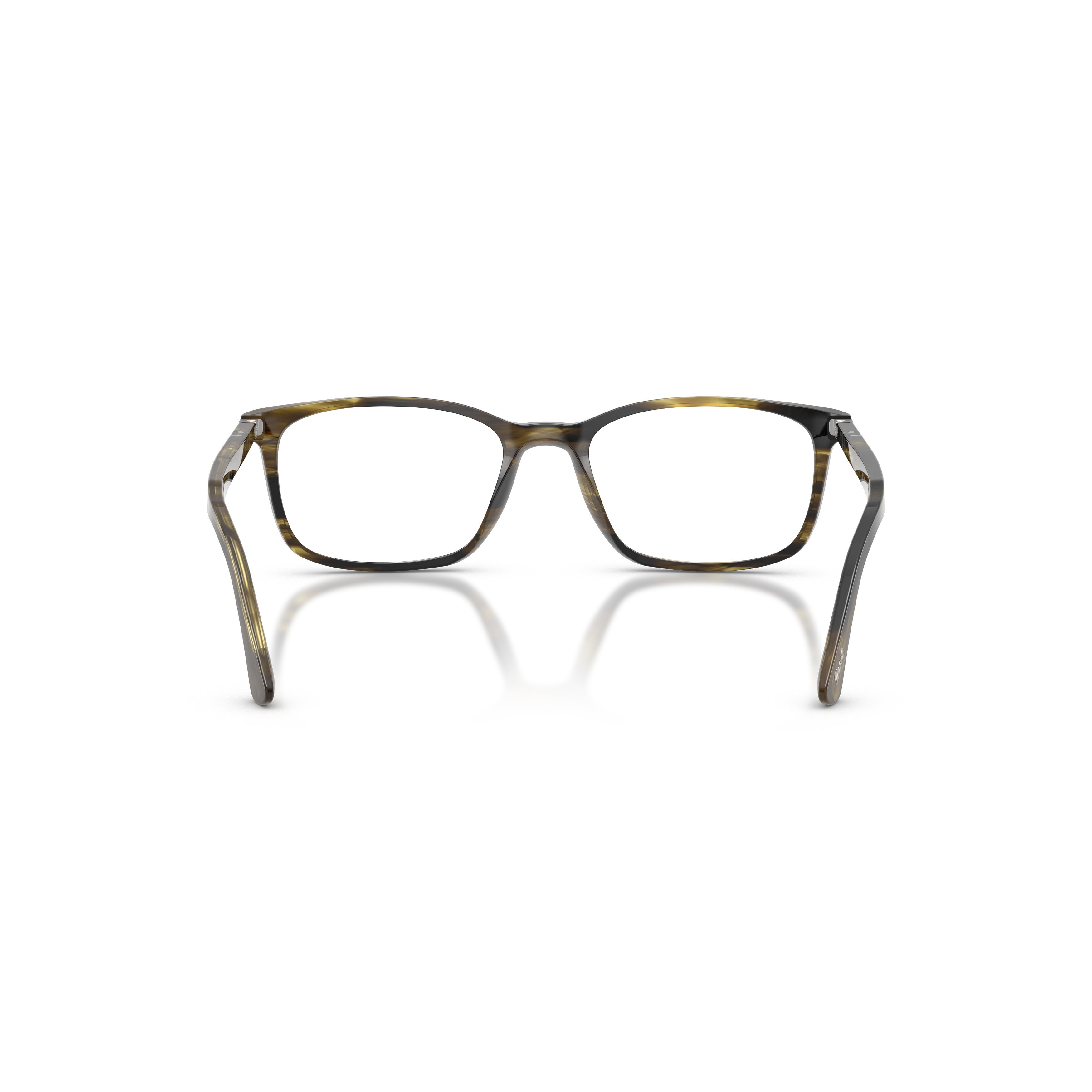 0po3189v Rectangular Tortoiseshell Eyeglasses with Silver Accent
