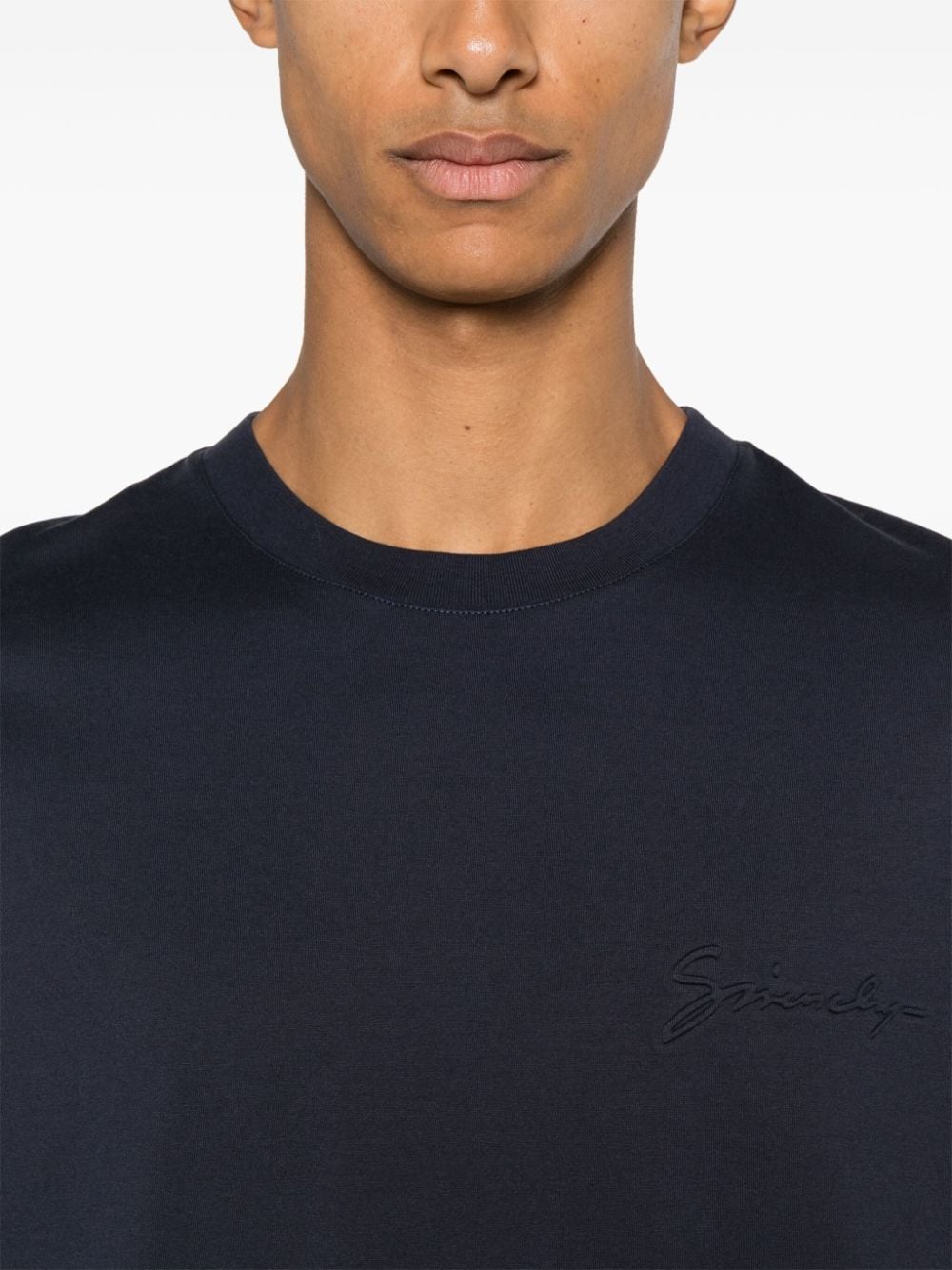 Midnight Blue Cotton Jersey T-Shirt