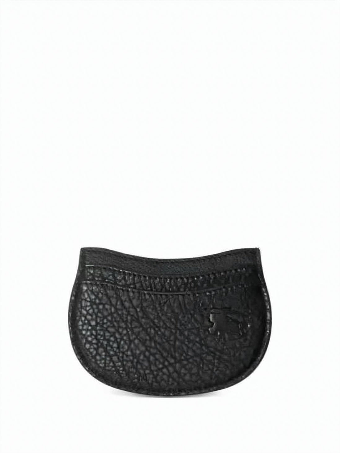 Textured Leather Cardholder with Curved Design