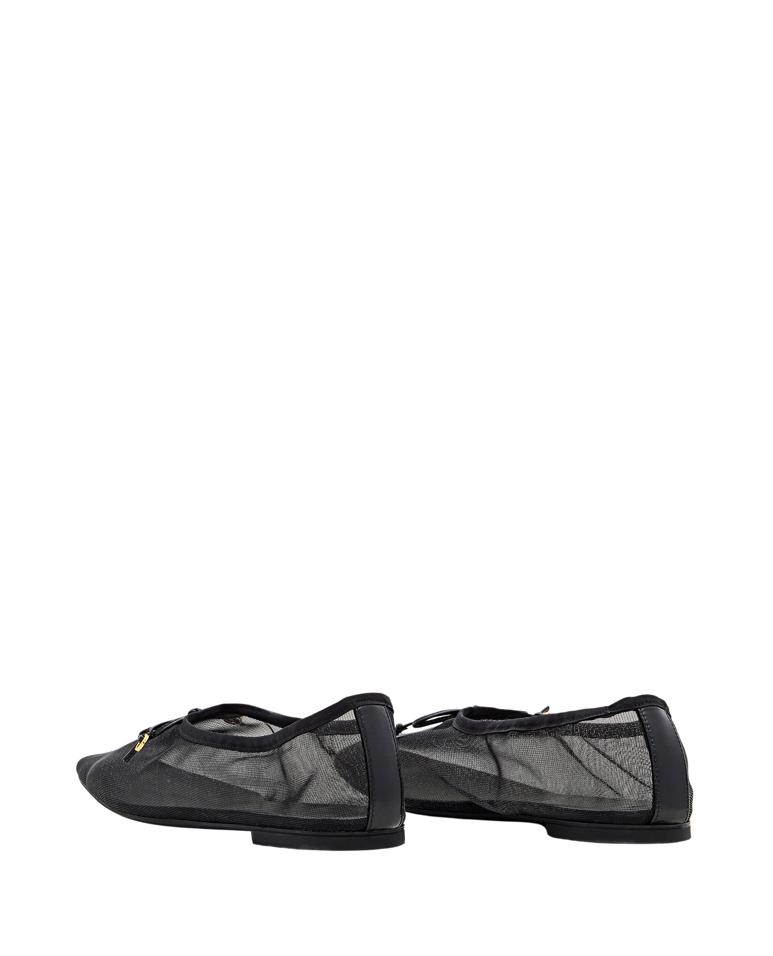 Square Toe Ballerina Flats With Bow Detail