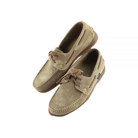 Moccasin Toe Suede Loafers with Detailed Stitching