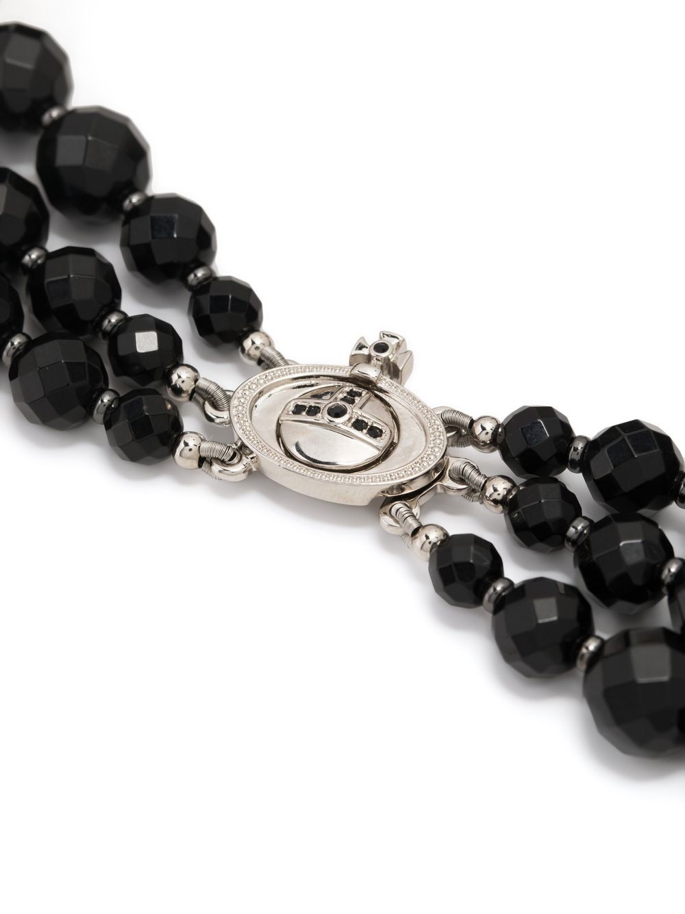 Layered Necklace with Silver-Tone Orb