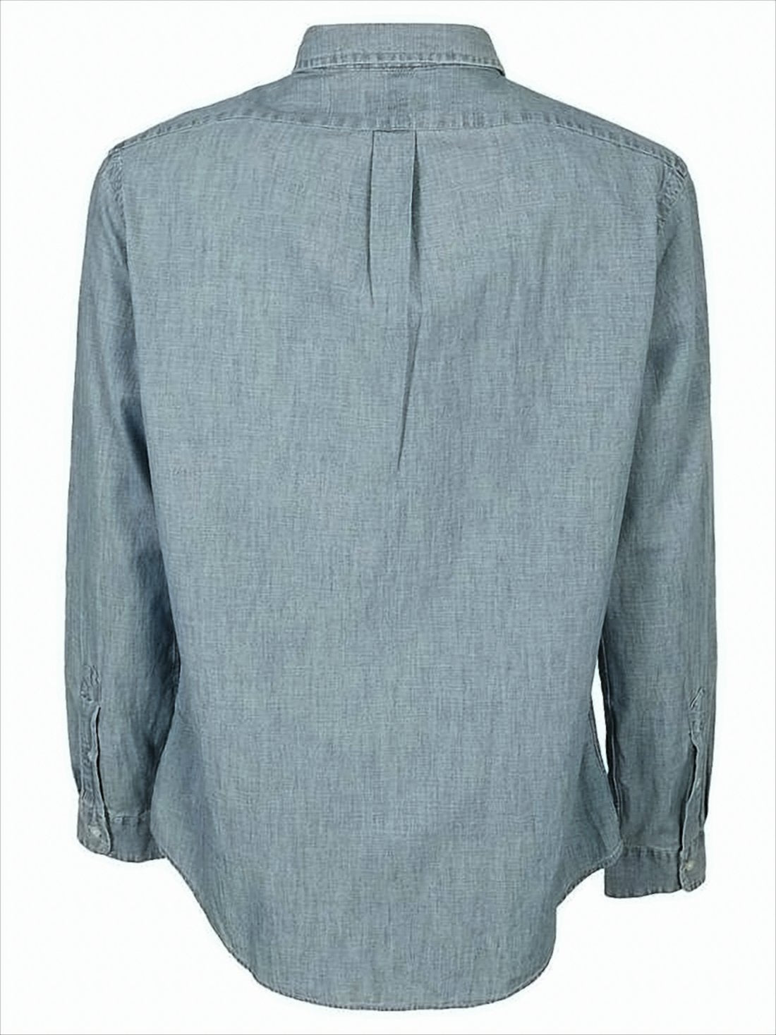 Classic Button-Up Shirt in Light Blue Chambray