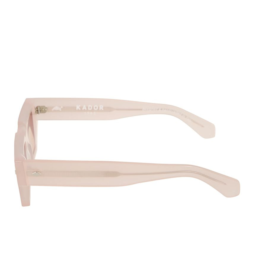 Disko Rectangular Frame Sunglasses with Translucent Pink Finish