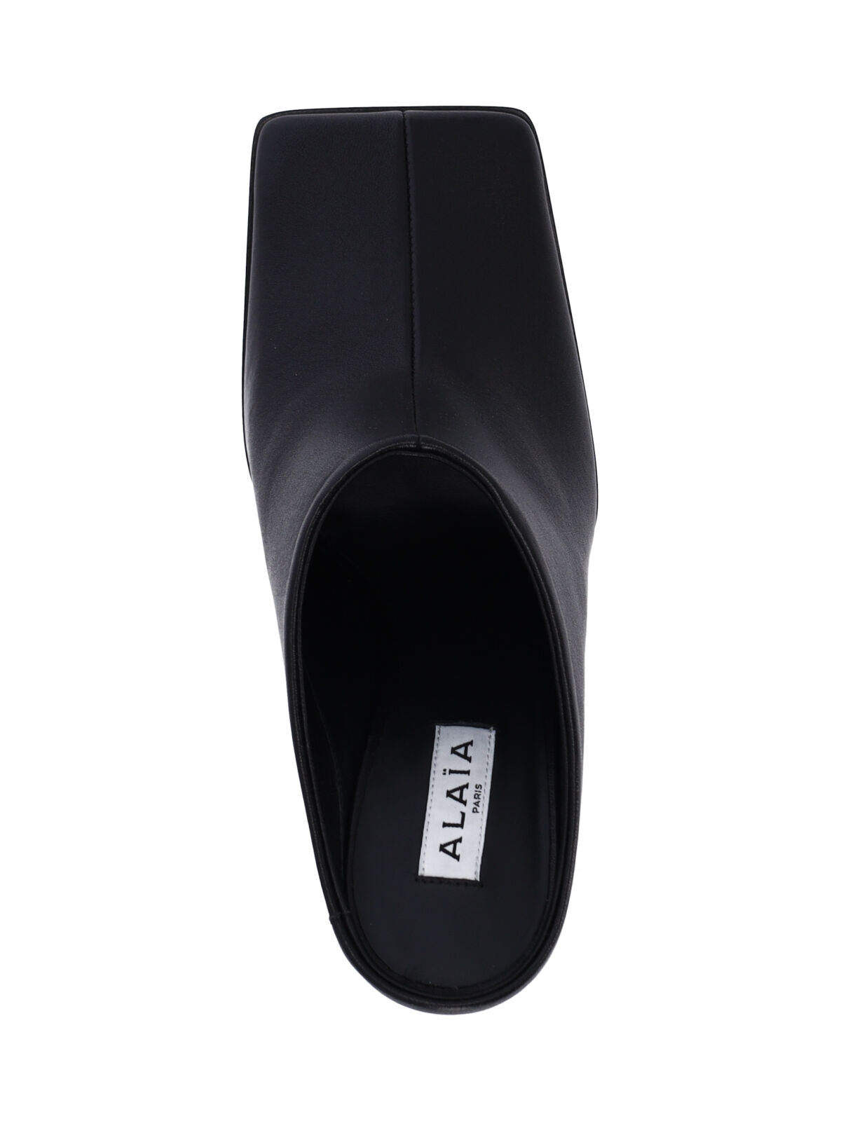 Black Soft Square Toe Leather Pumps