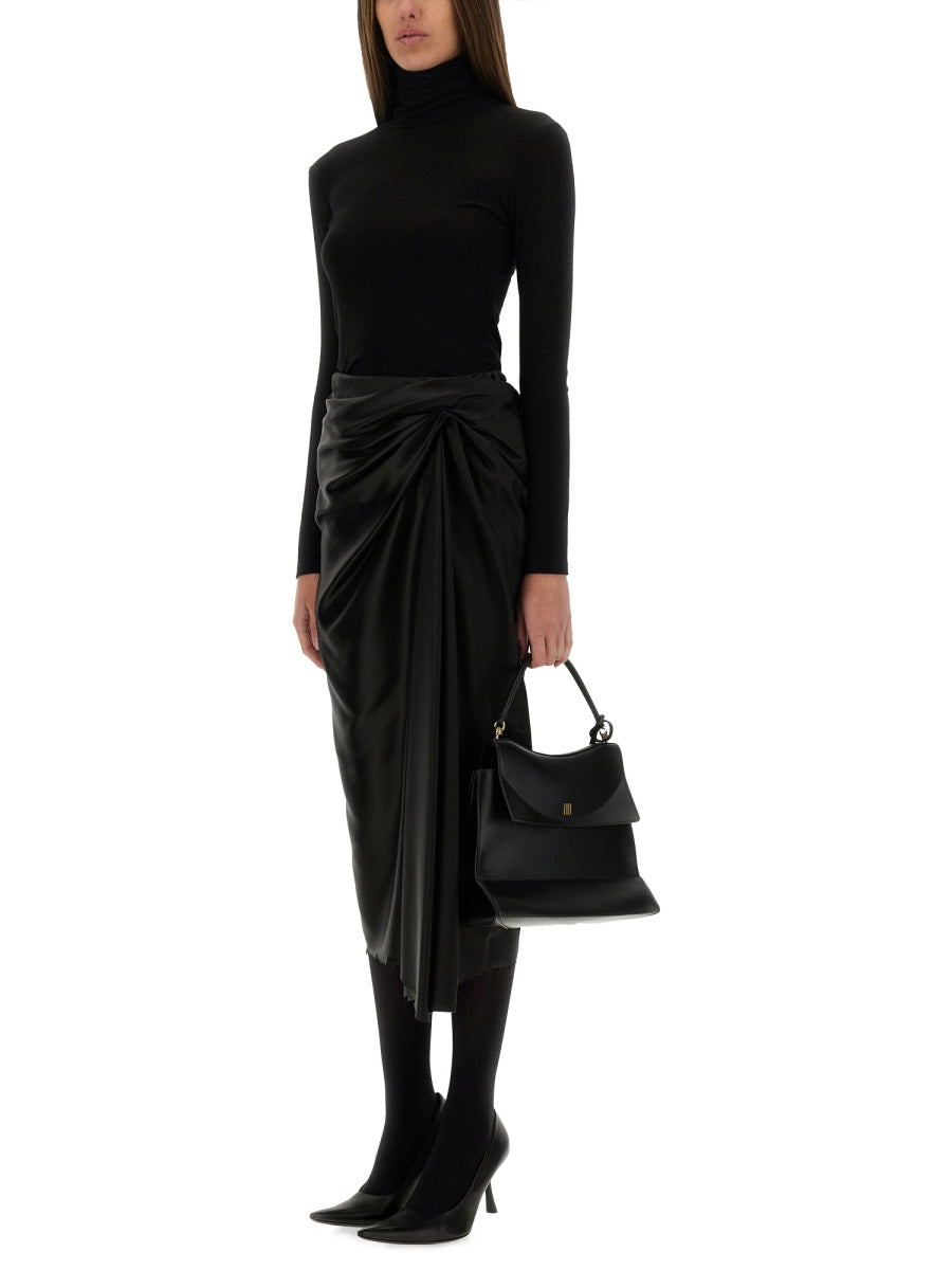 Fluid Draped Skirt with Elegant Folds