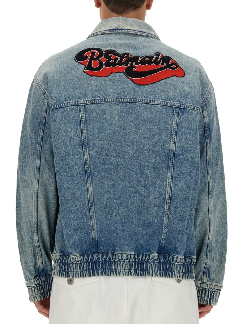 Faded Blue Cotton Denim Jacket
