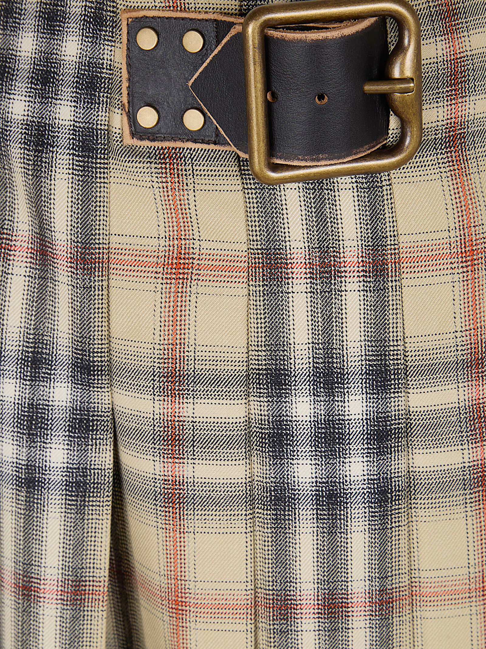 Plaid Wool Mini Skirt