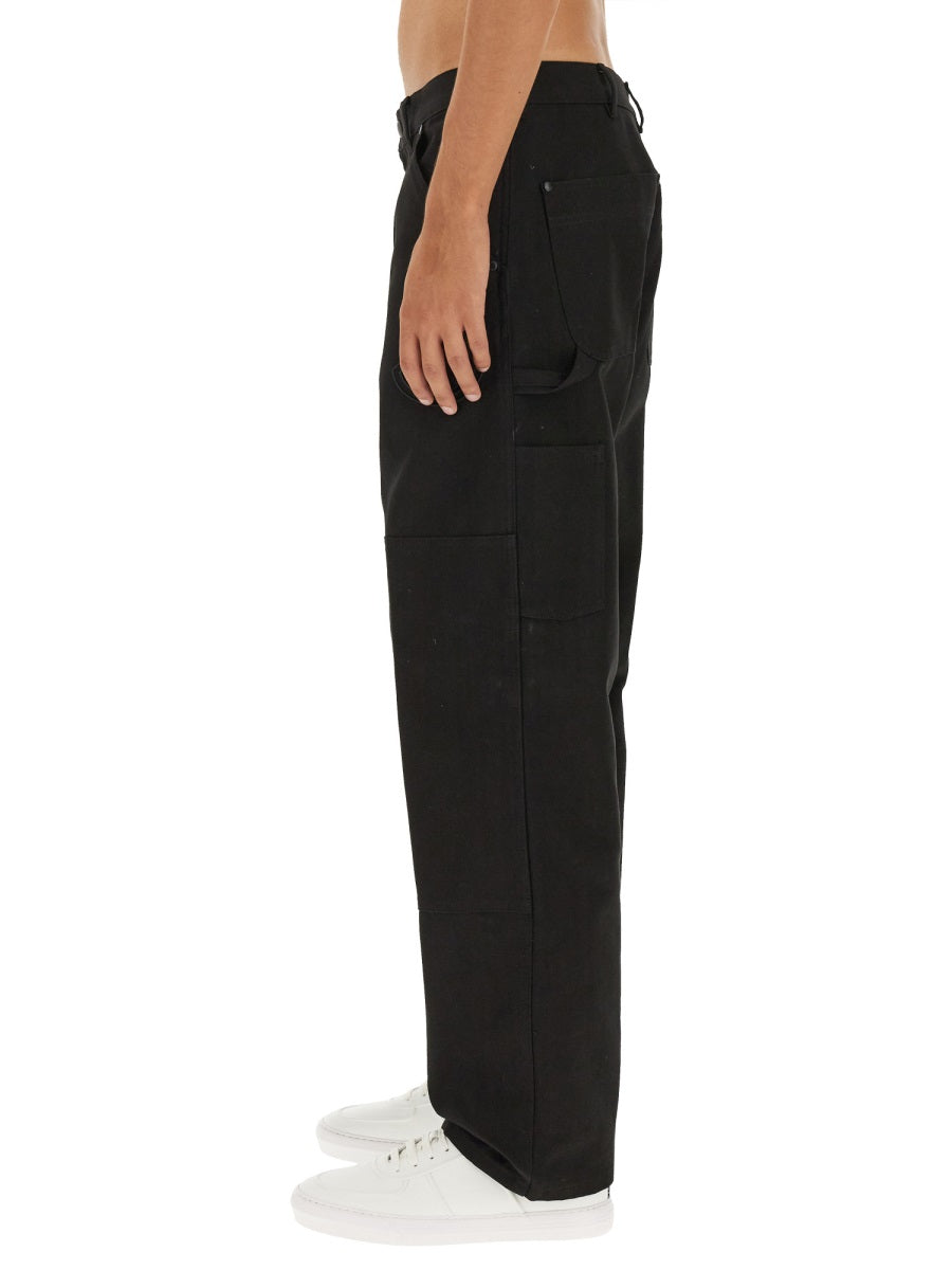 Straight-Cut Cotton Pants with Minimalist Design