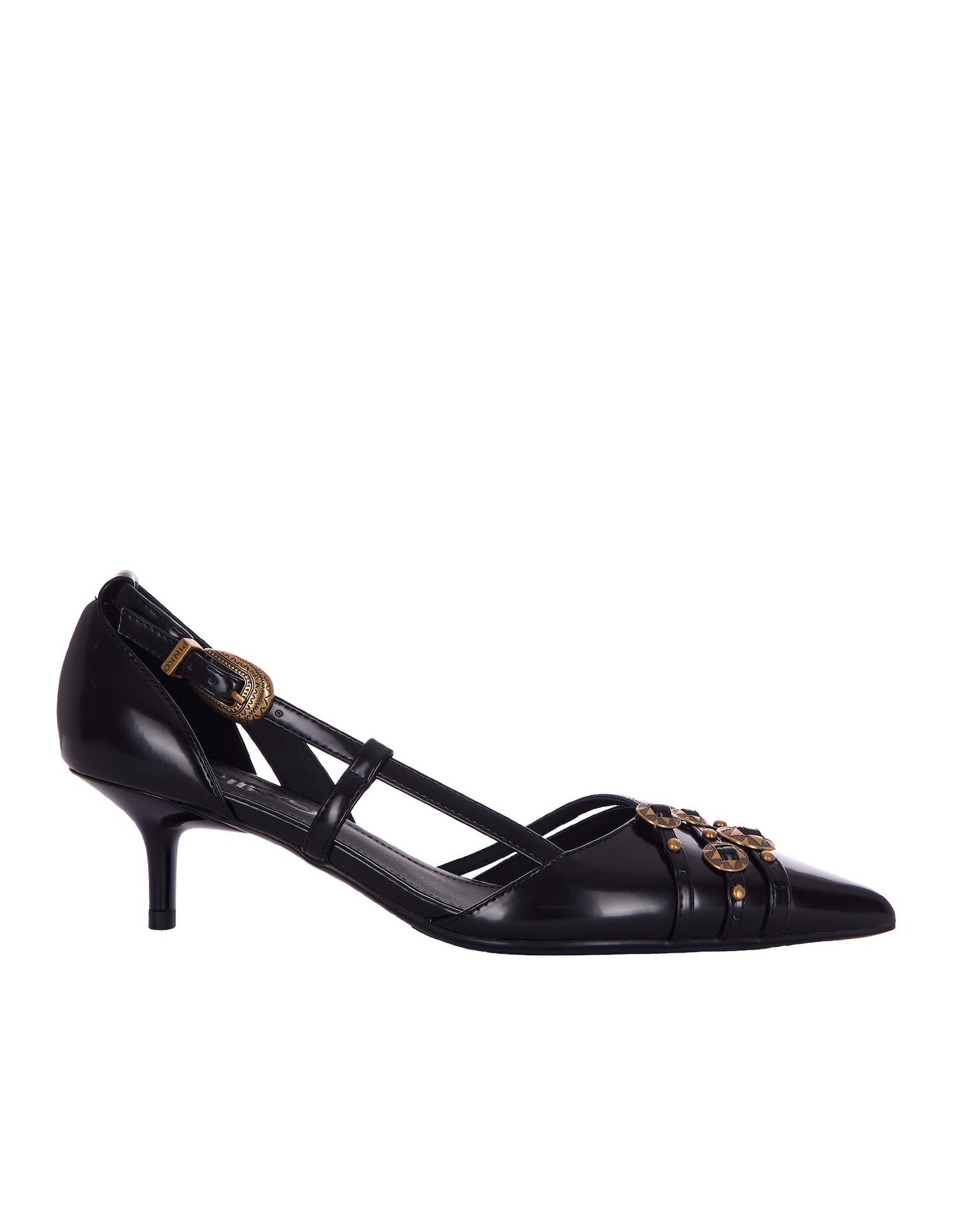 Slingback Pointed-Toe Shoes With Decorative Buckles