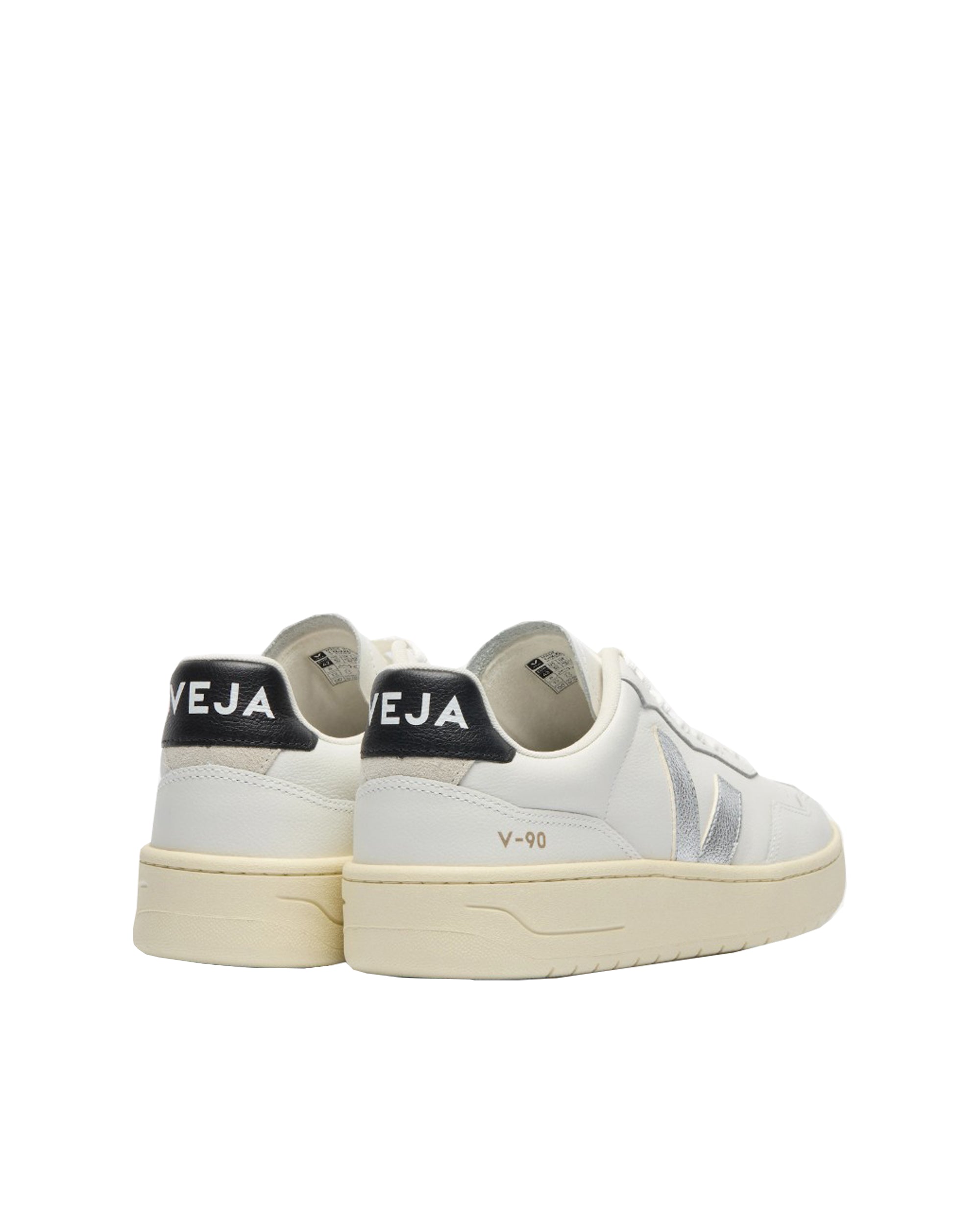 V-90 O.T. Sneakers In White Silver Black