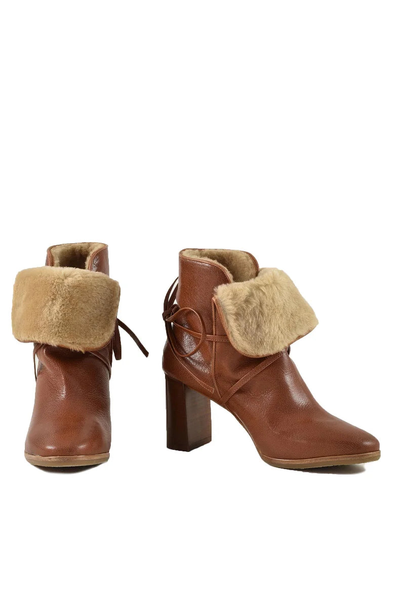 Ankle Boot Heel 7.5cm - Brown