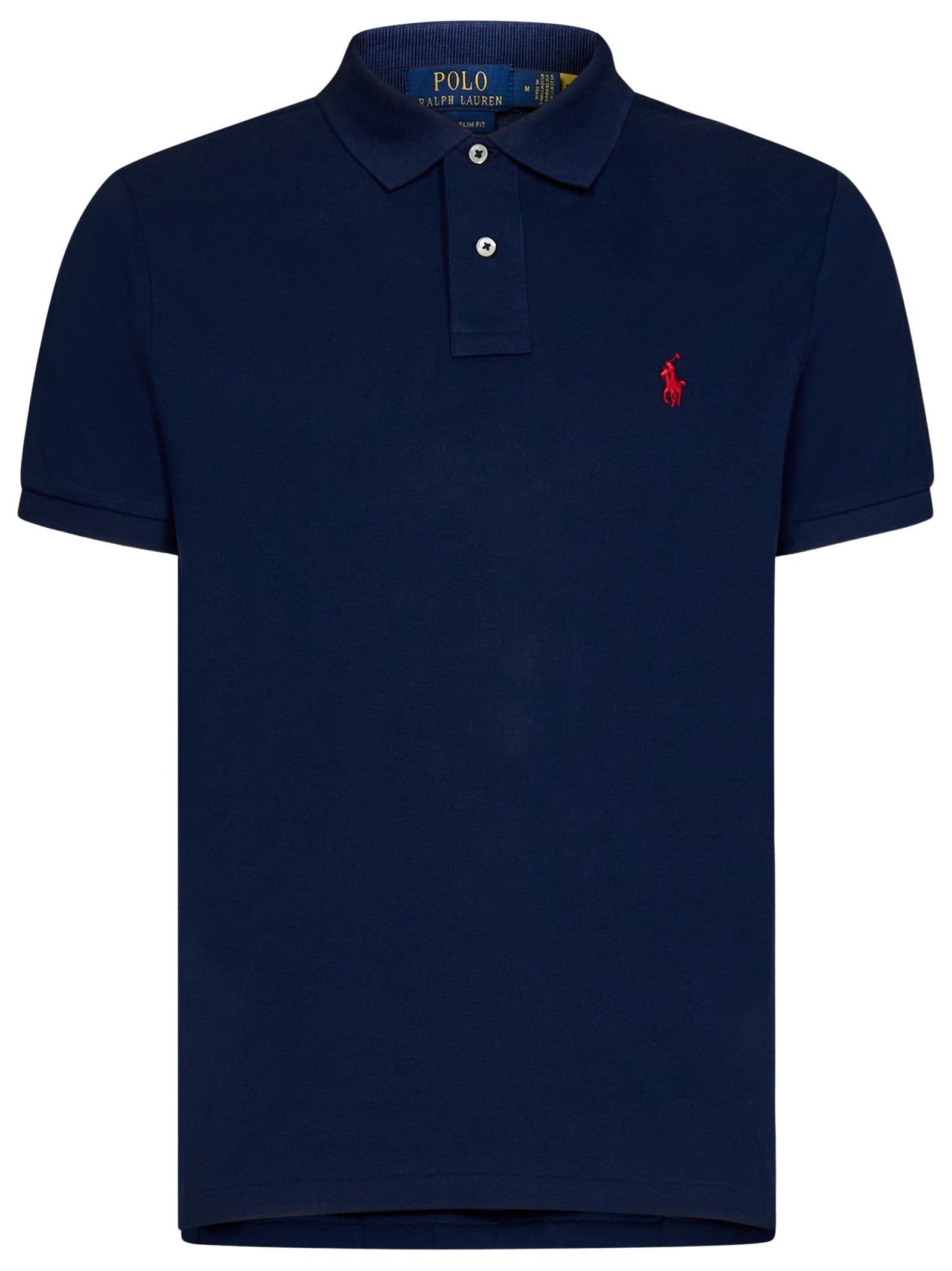 Classic Blue Polo Shirt with Embroidered Logo