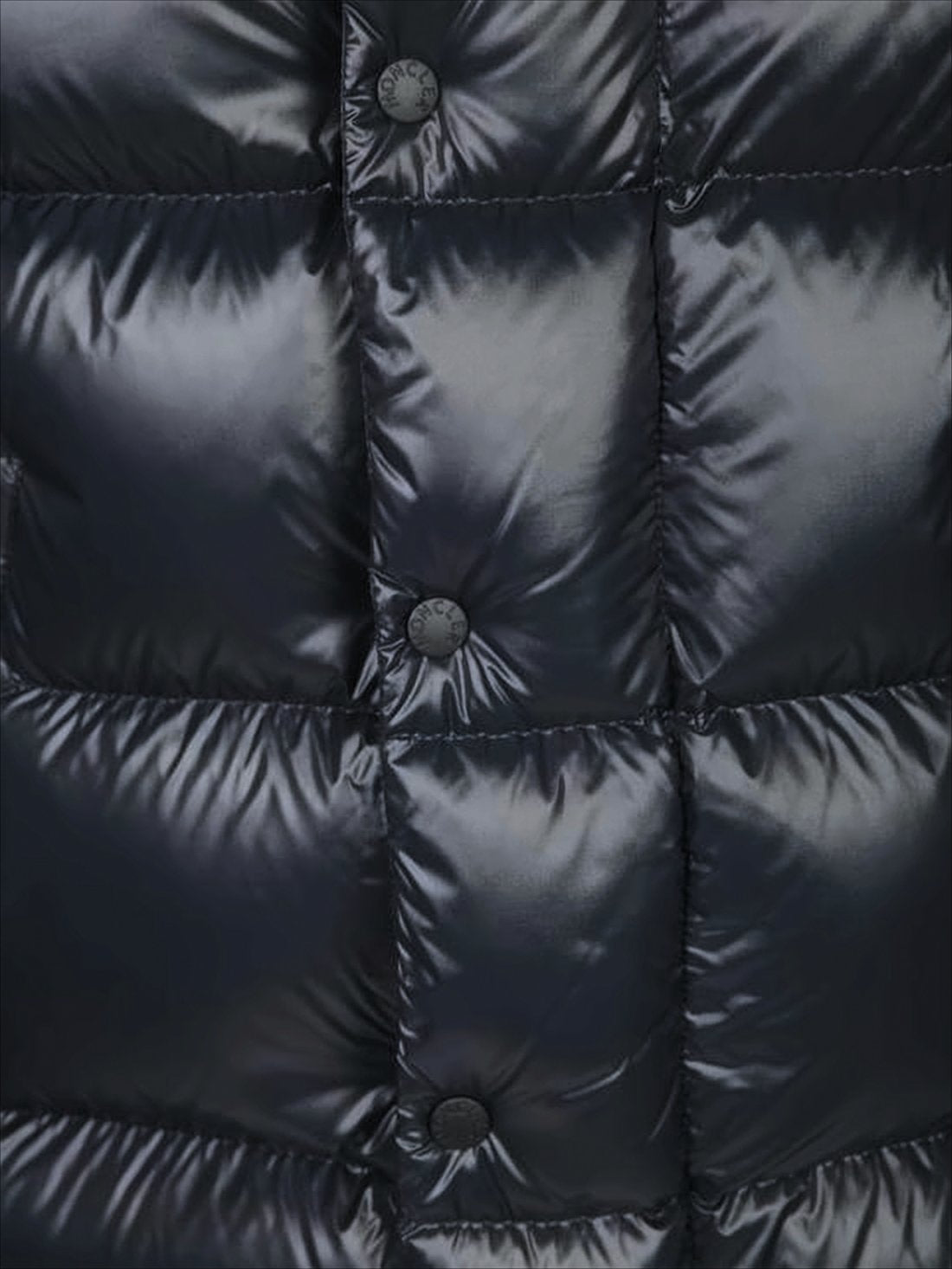 High-Collar Puffer Jacket with Horizontal Quilting