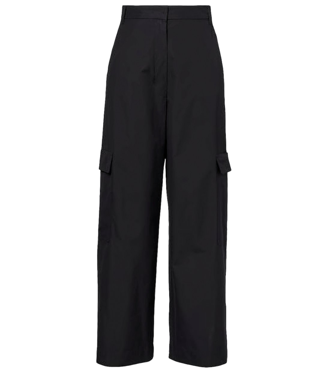 High-Waisted Black Straight-Leg Pants