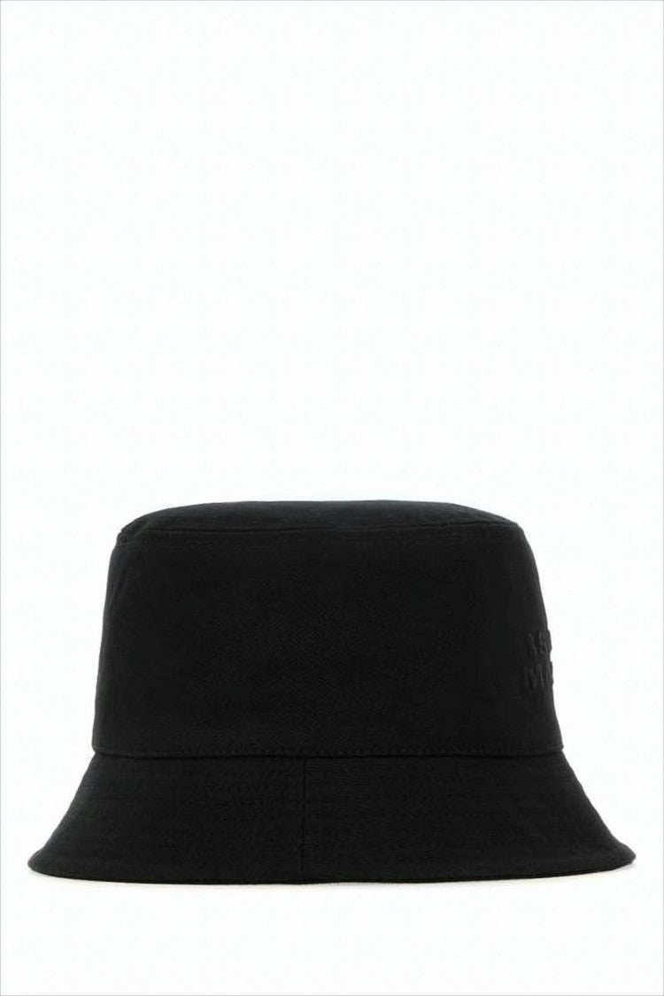 Classic Black Bucket Hat with Tonal Embroidery