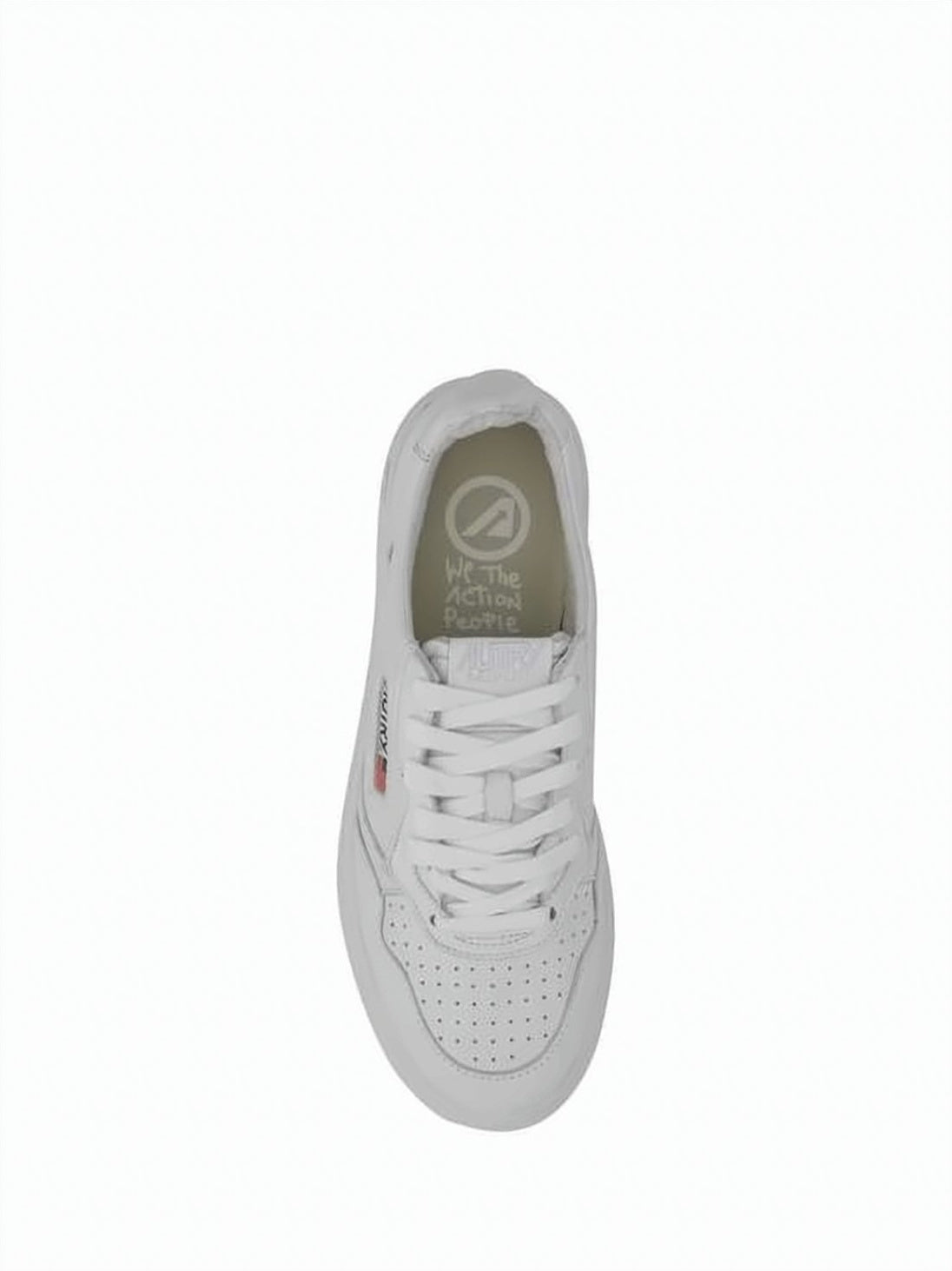 Minimalist Low-Top Sneakers with Perforated Goat Leather Upper