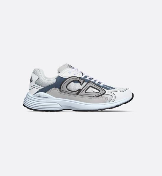 Layered Fabric and Mesh Sneakers