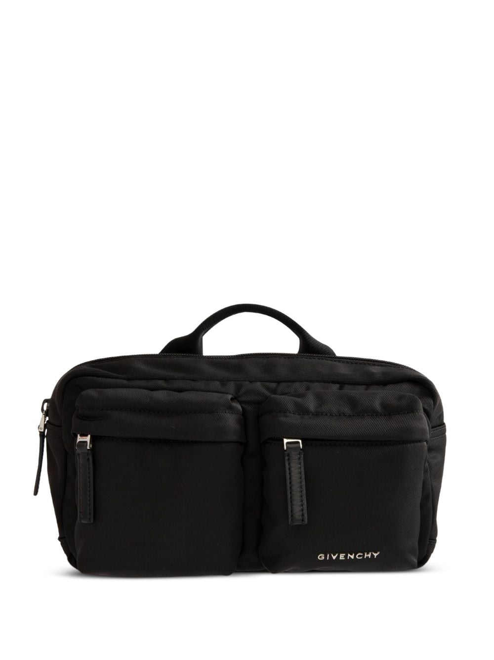 Functional Black Nylon Belt Bag with Signature Hardware
