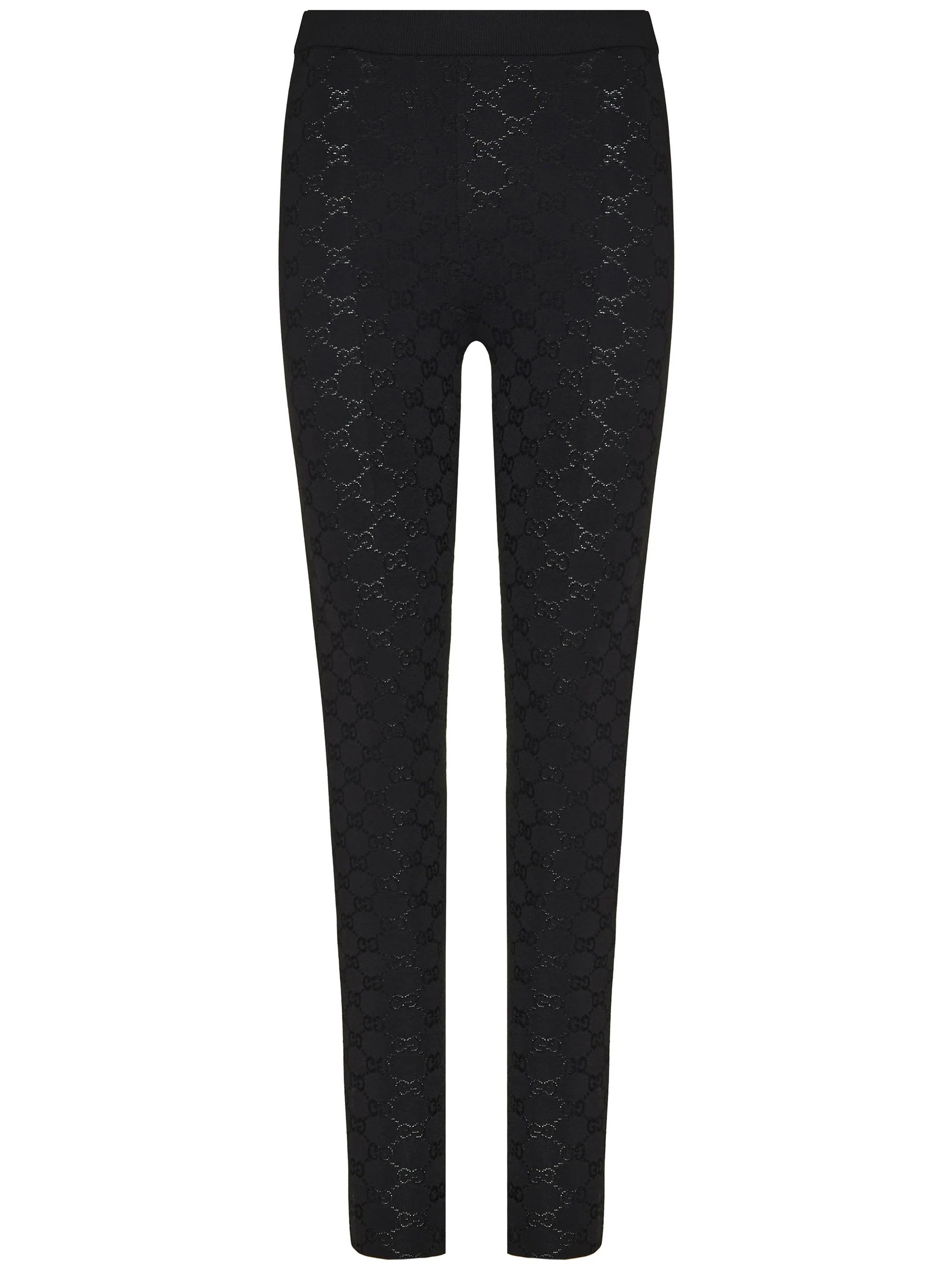 High-Waisted Slim Fit Textured Pants
