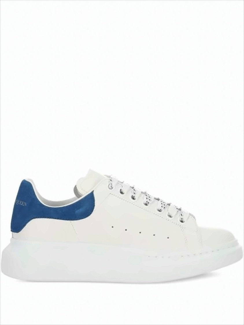Smooth Calf Leather Sneakers with Suede Heel Tab