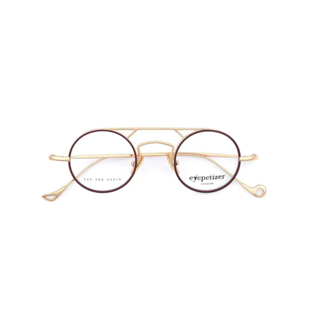 Adrien Oval Metal Frame Eyeglasses with Double Bridge Design