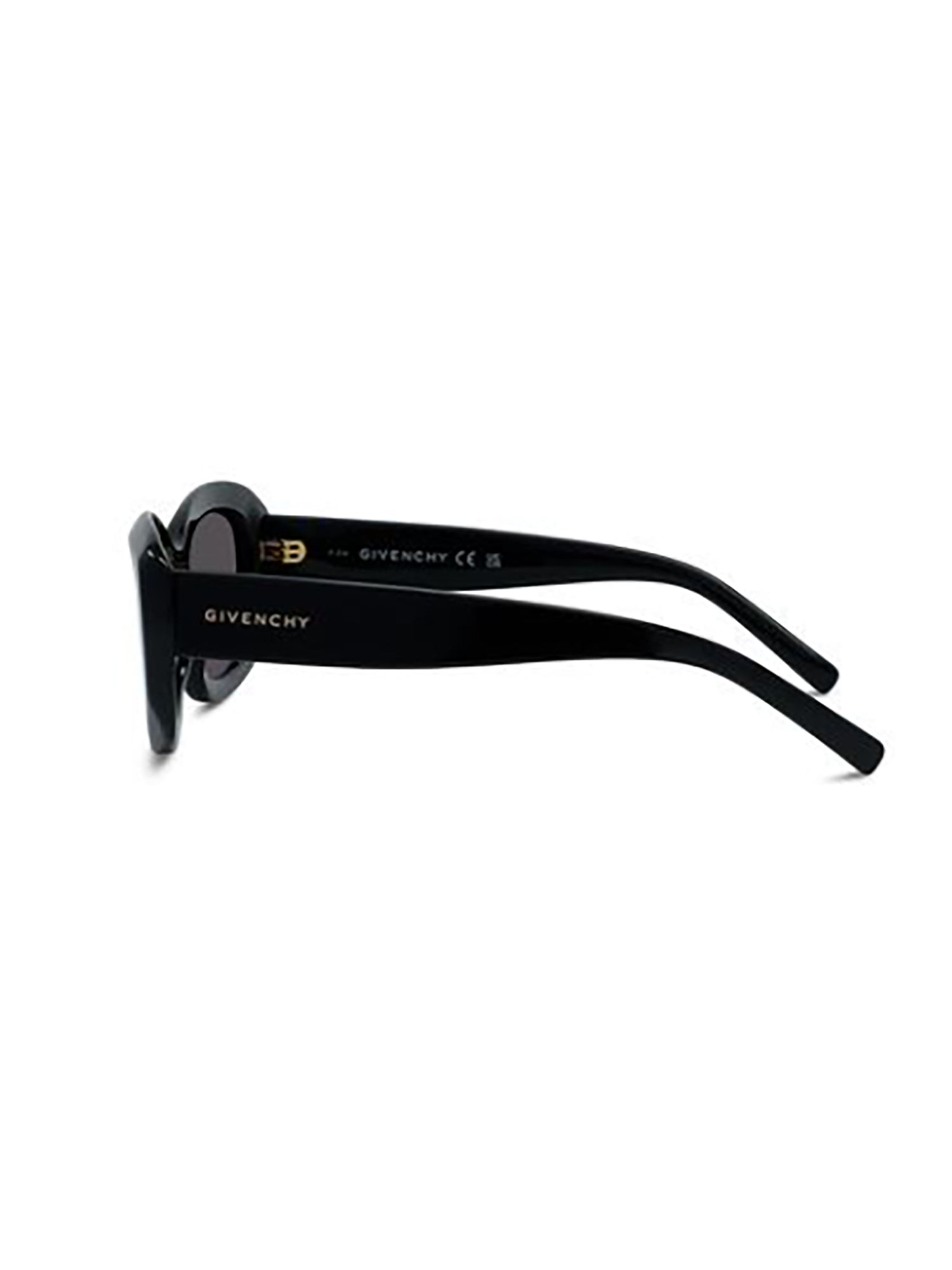 Rectangular Frame Sunglasses with Glossy Black Finish