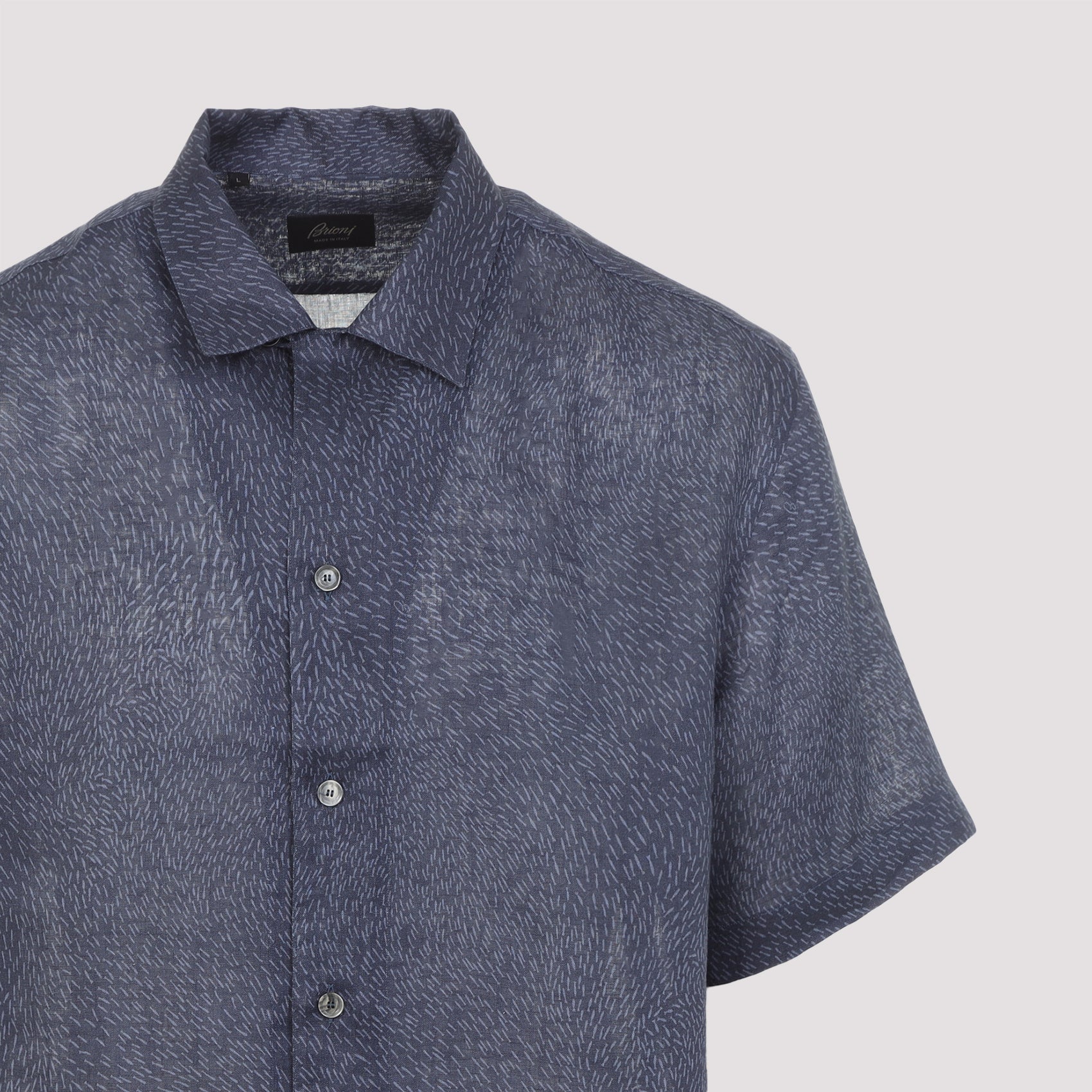 Textured Linen Button-Up Shirt