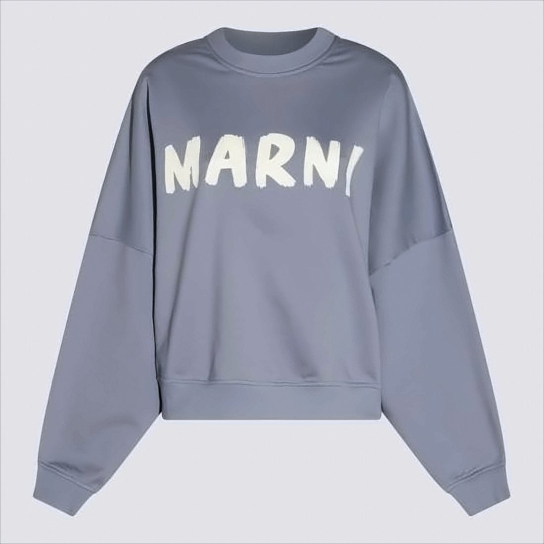 Relaxed Fit Long-Sleeve Cotton Sweatshirt with Bold Chest Lettering