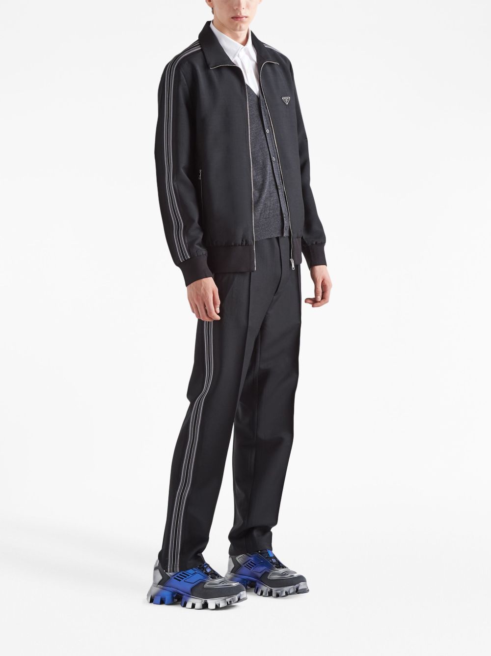 Tailored Trousers With Contrasting Side Stripes