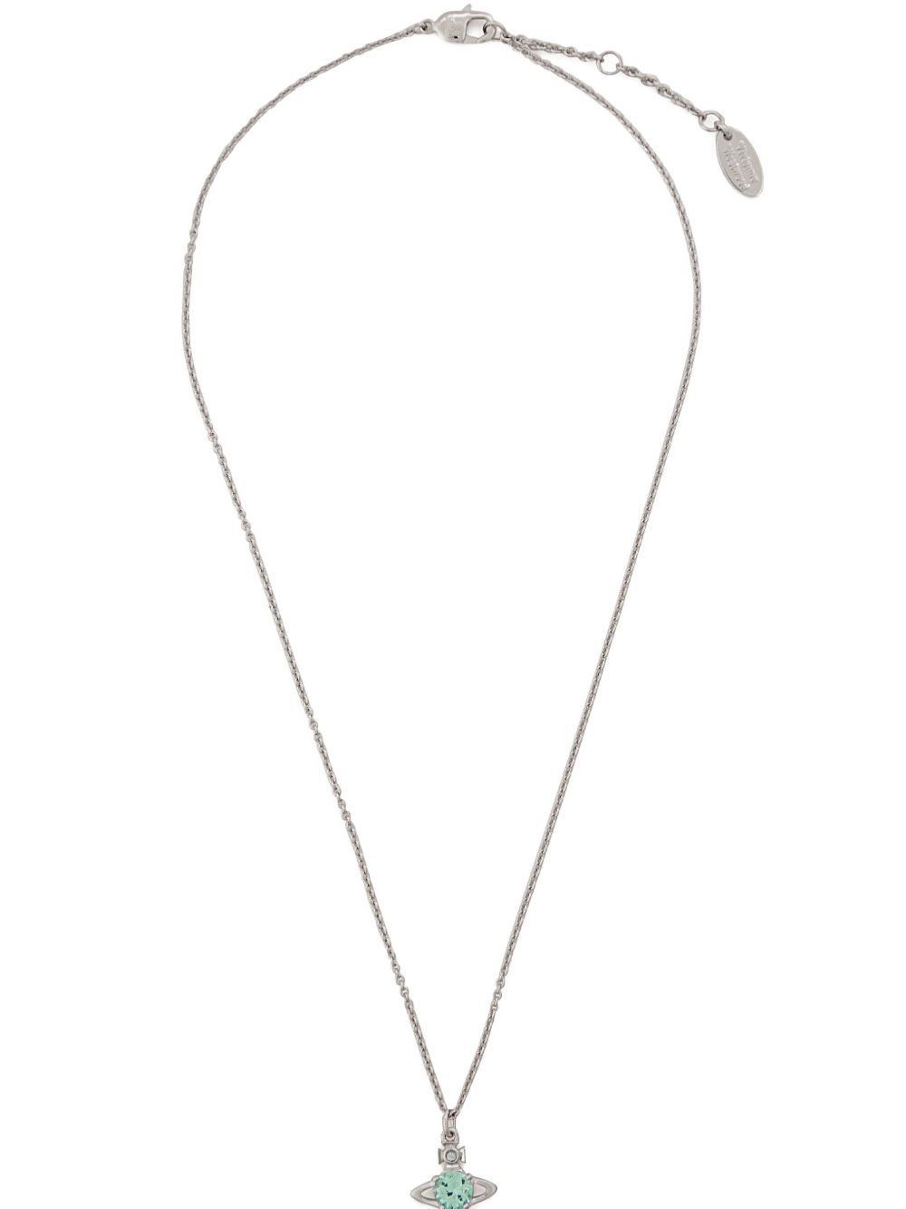 Celestial-Inspired Brass Necklace with Turquoise Pendant