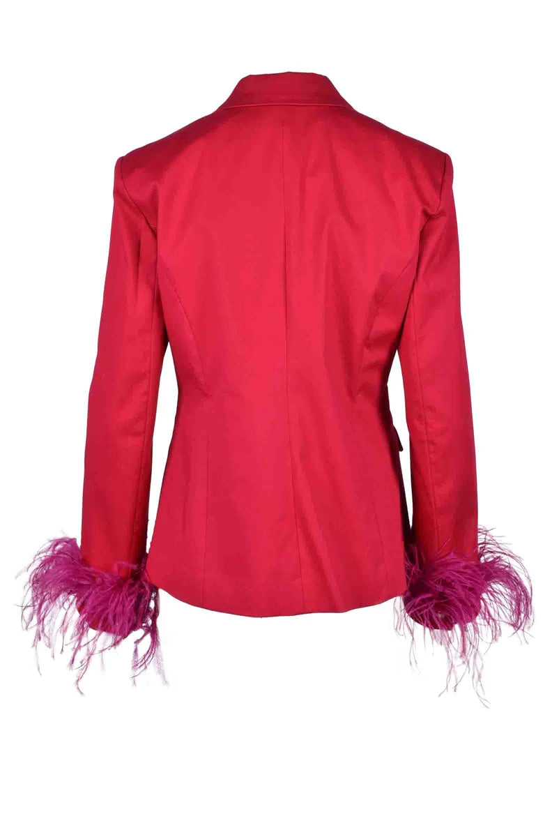 Fuchsia Double-Breasted Jacket