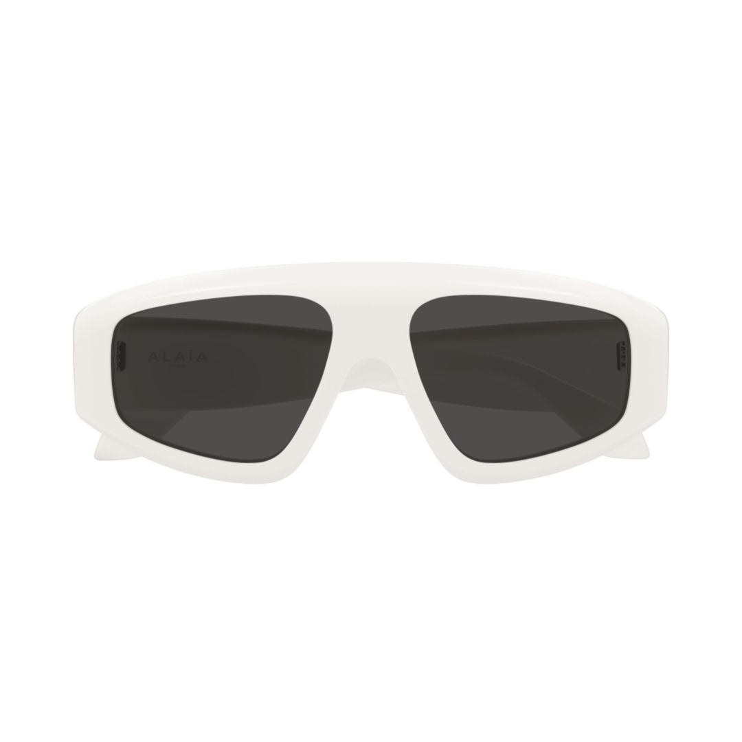 Aa0092s Oversized Rectangular Sunglasses in Glossy White Finish