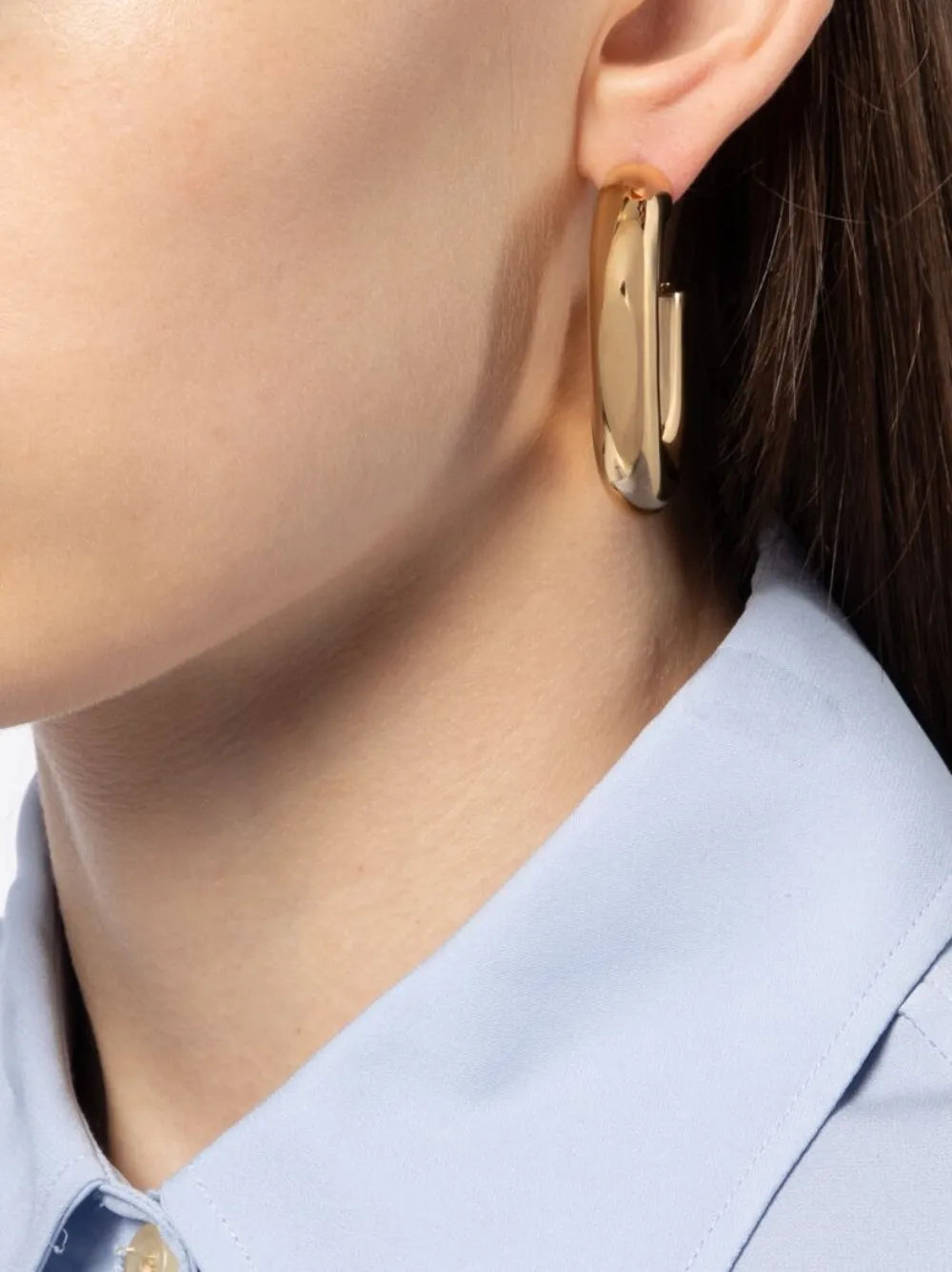 Silver Polished Earrings With Unique Silhouette