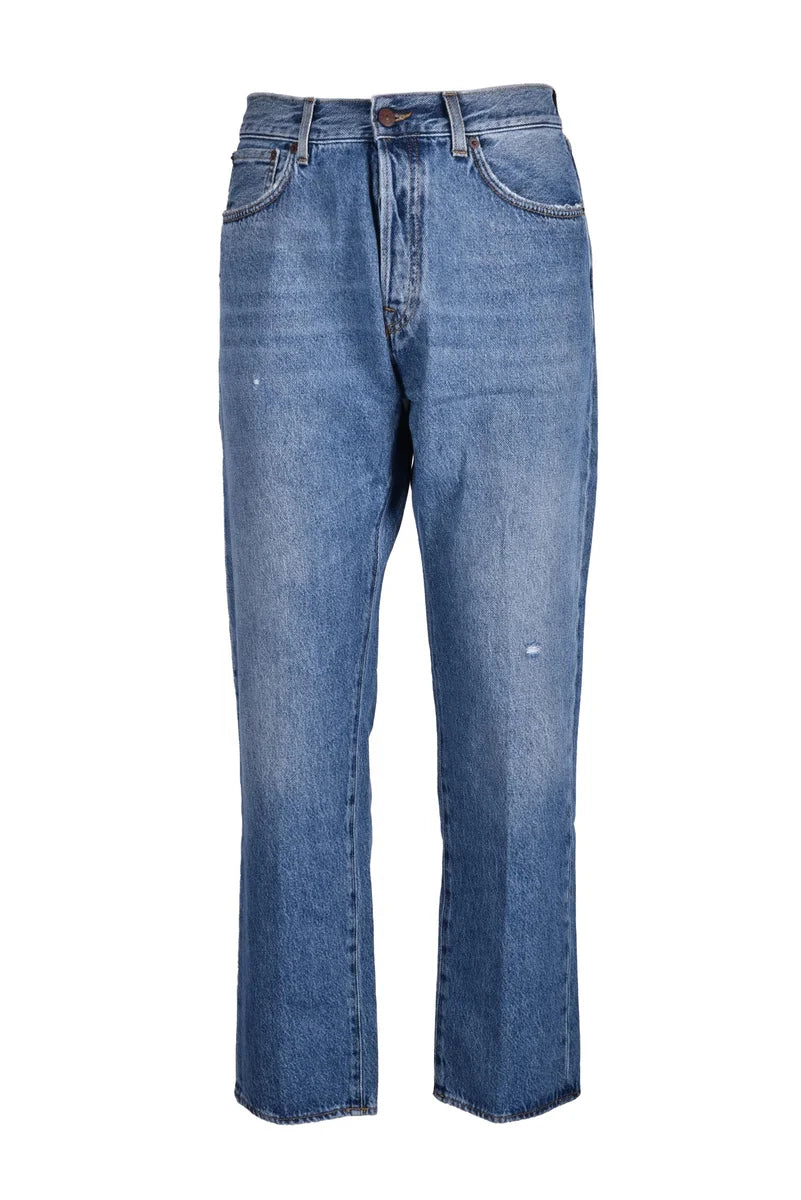 Mid-Rise Straight-Leg Jeans Crafted