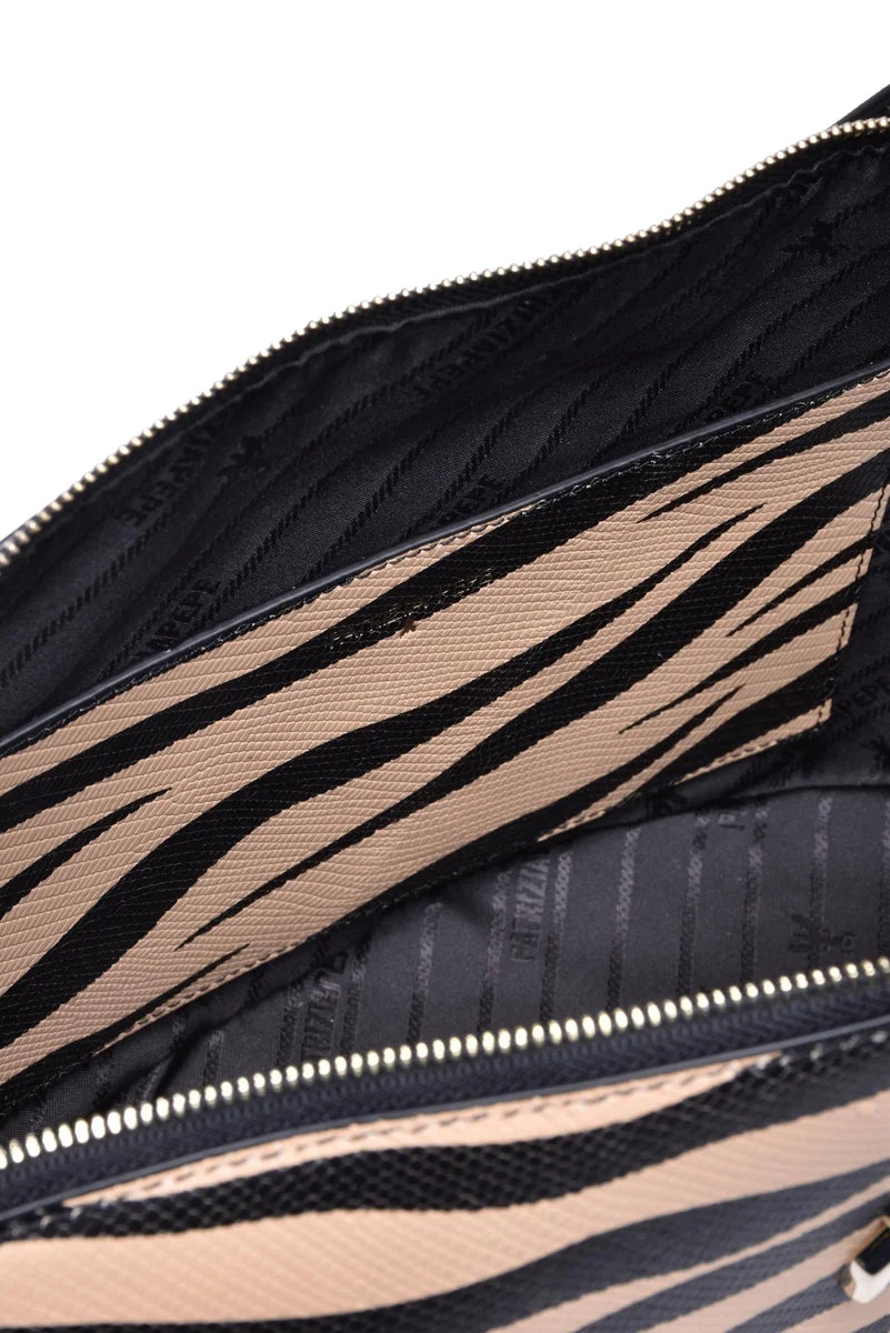 Shoulder Bag - Black/Beige