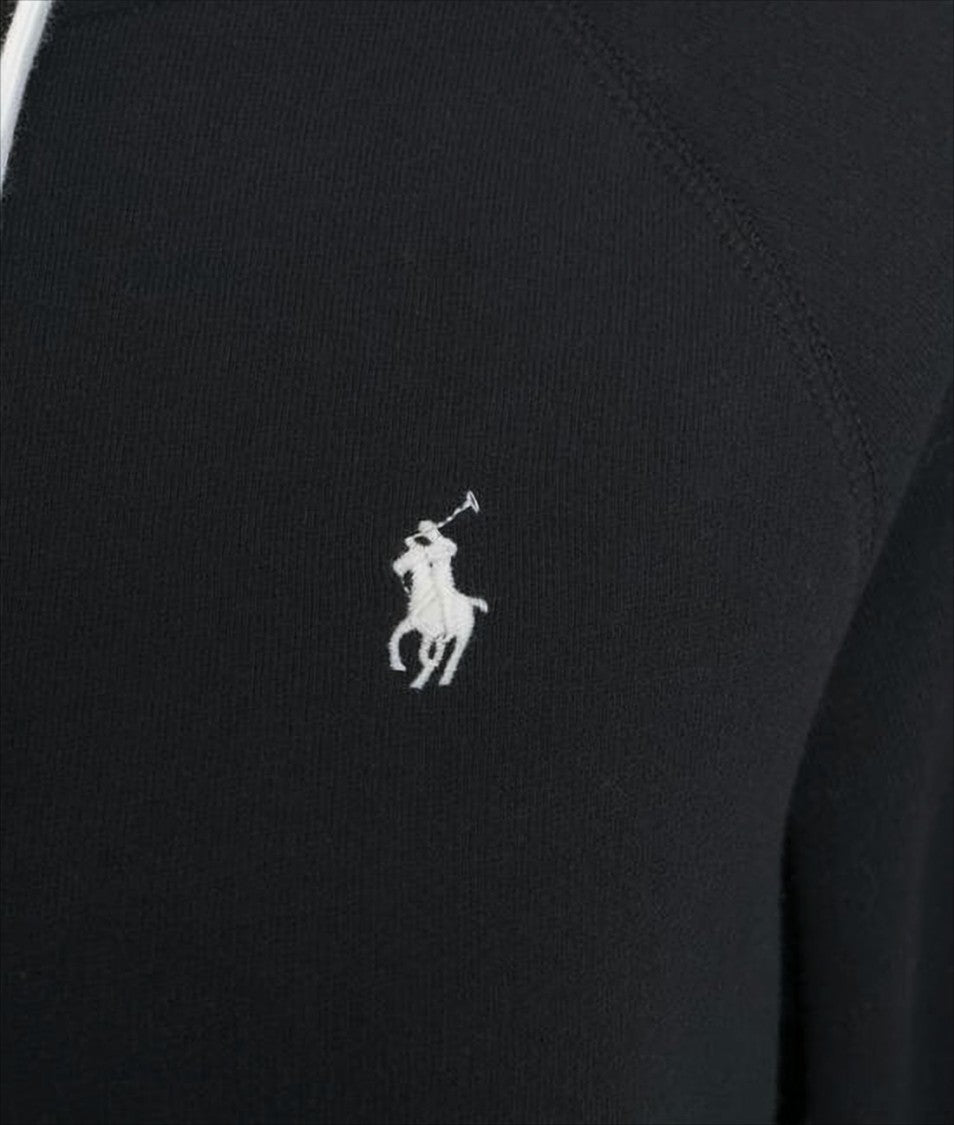 Classic Black Hoodie with Logo Detail