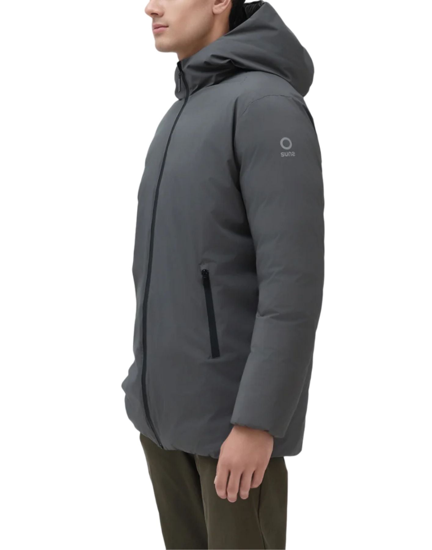 Reversible Stretch Nylon Parka Featuring Quilted