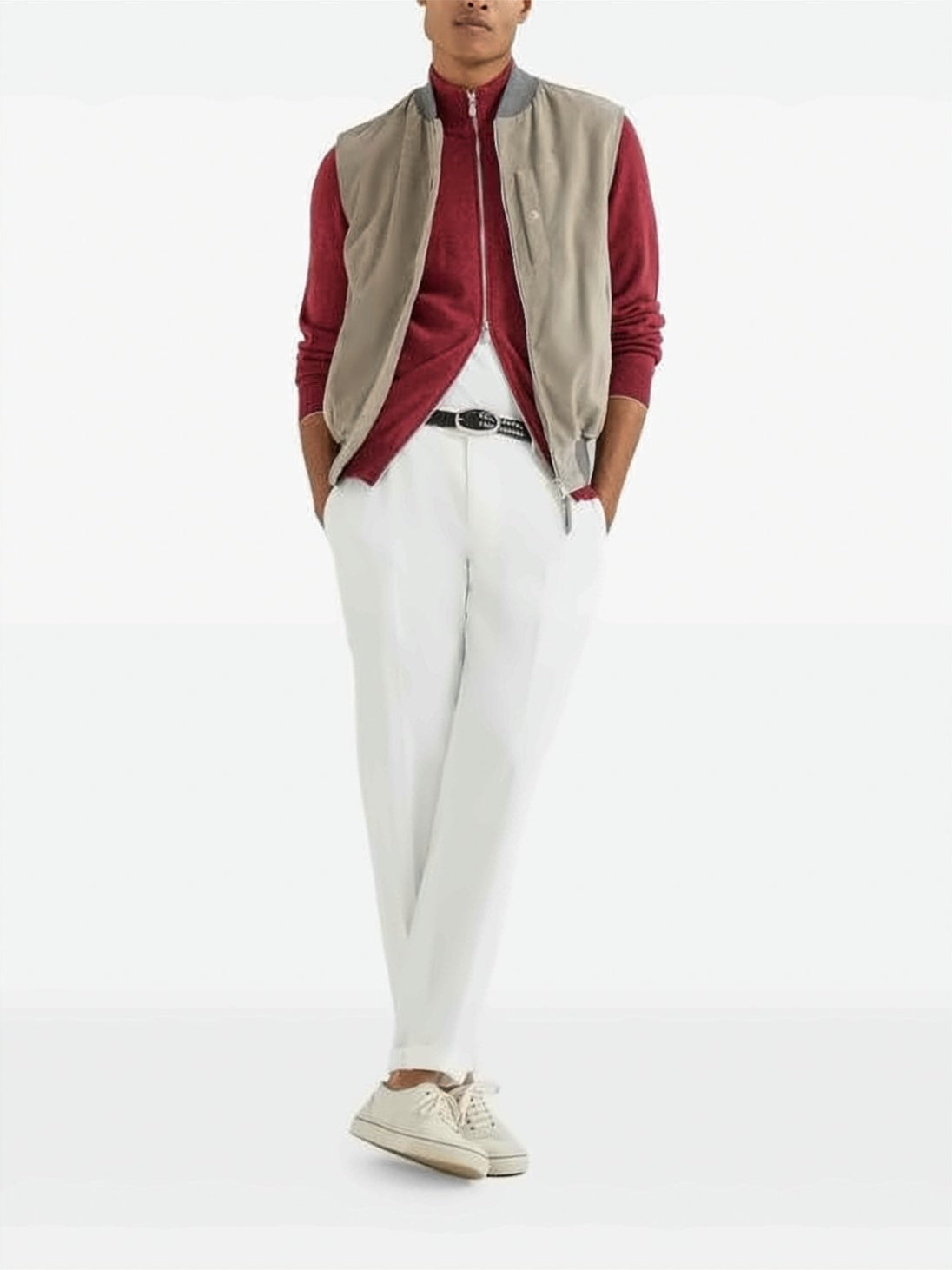 Mid-Rise Slim Fit Chinos in Cotton-Elastane Blend