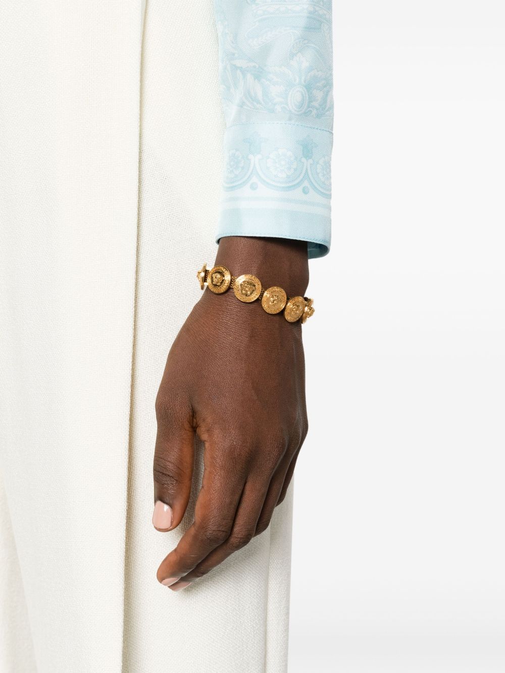 Golden Medusa Head Motif Bracelet