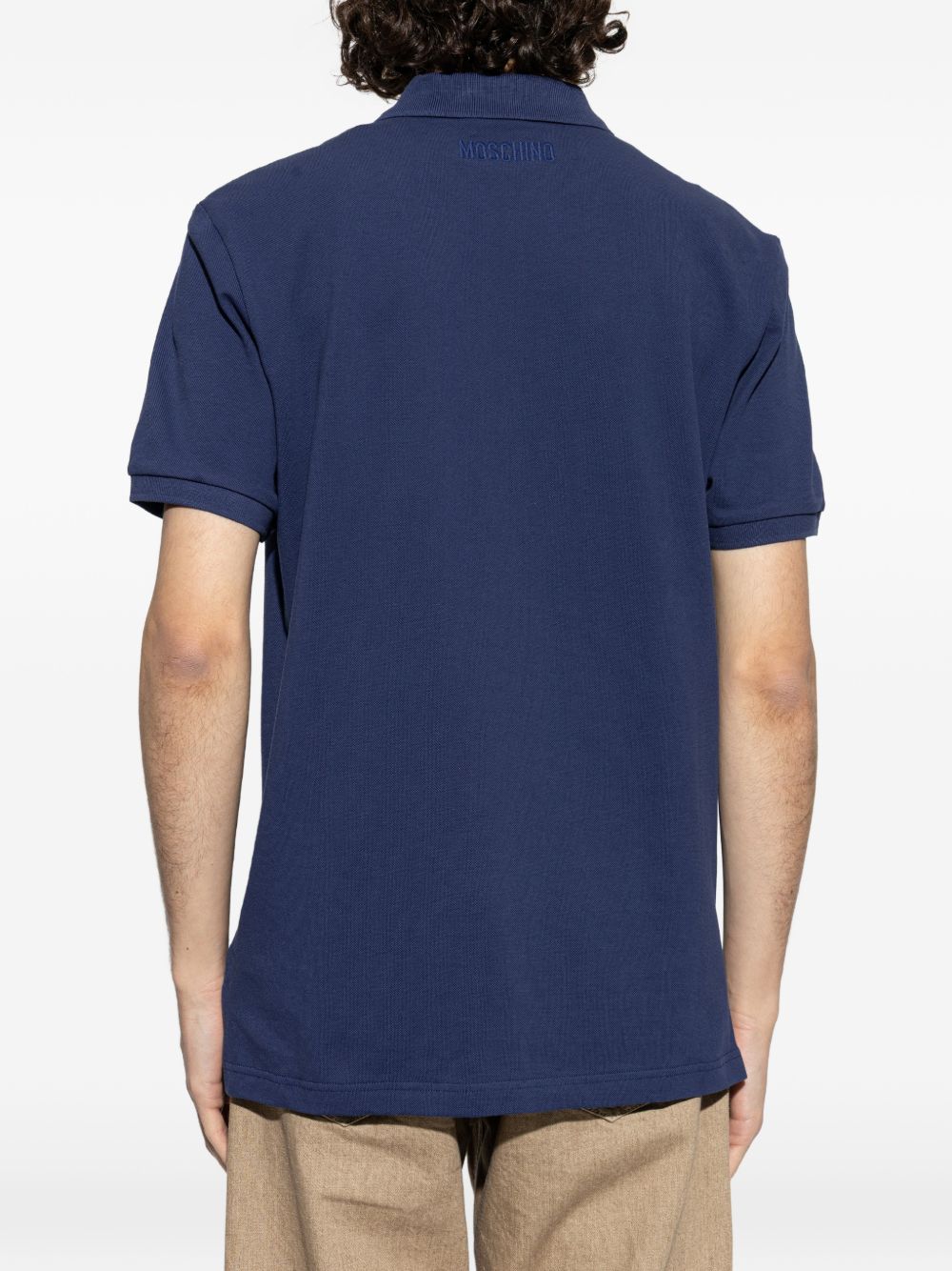Silk-Nylon Blend Polo Shirt With Embroidered Goose Emblem