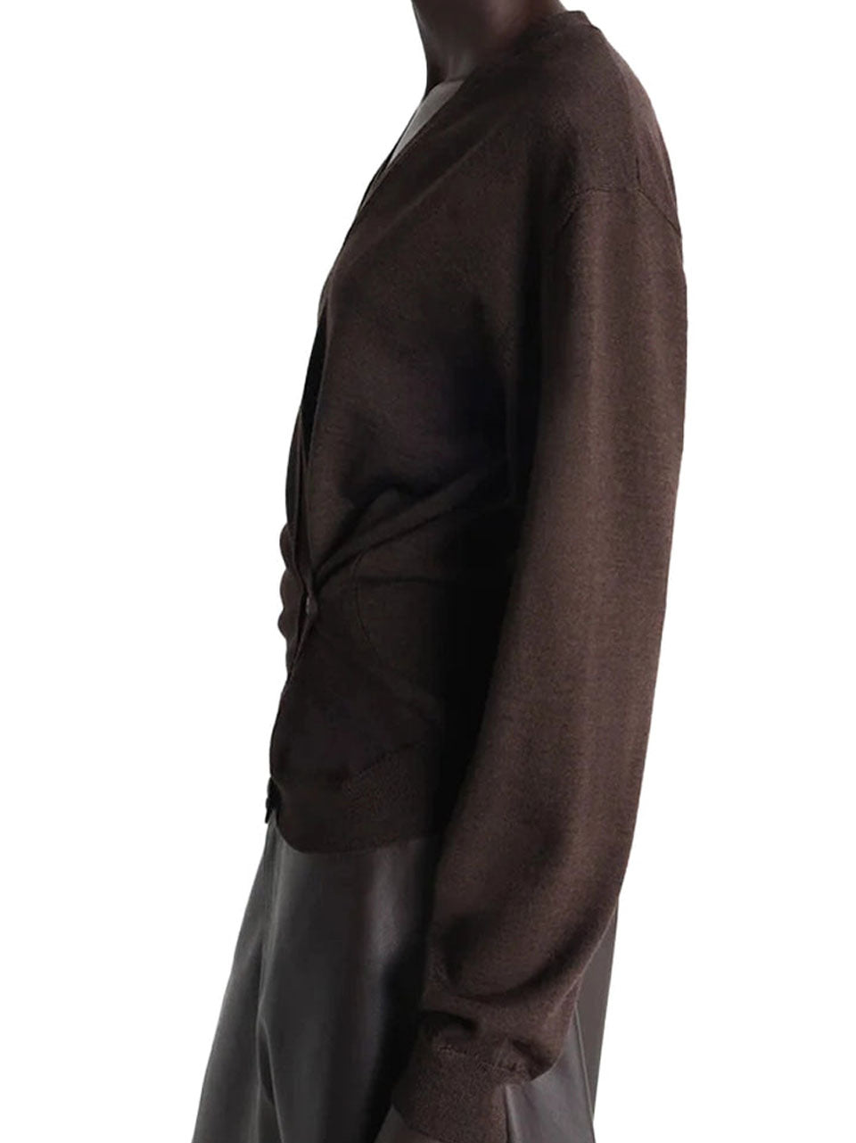 Twisted V Neck Jumper With Wrap-Style Front