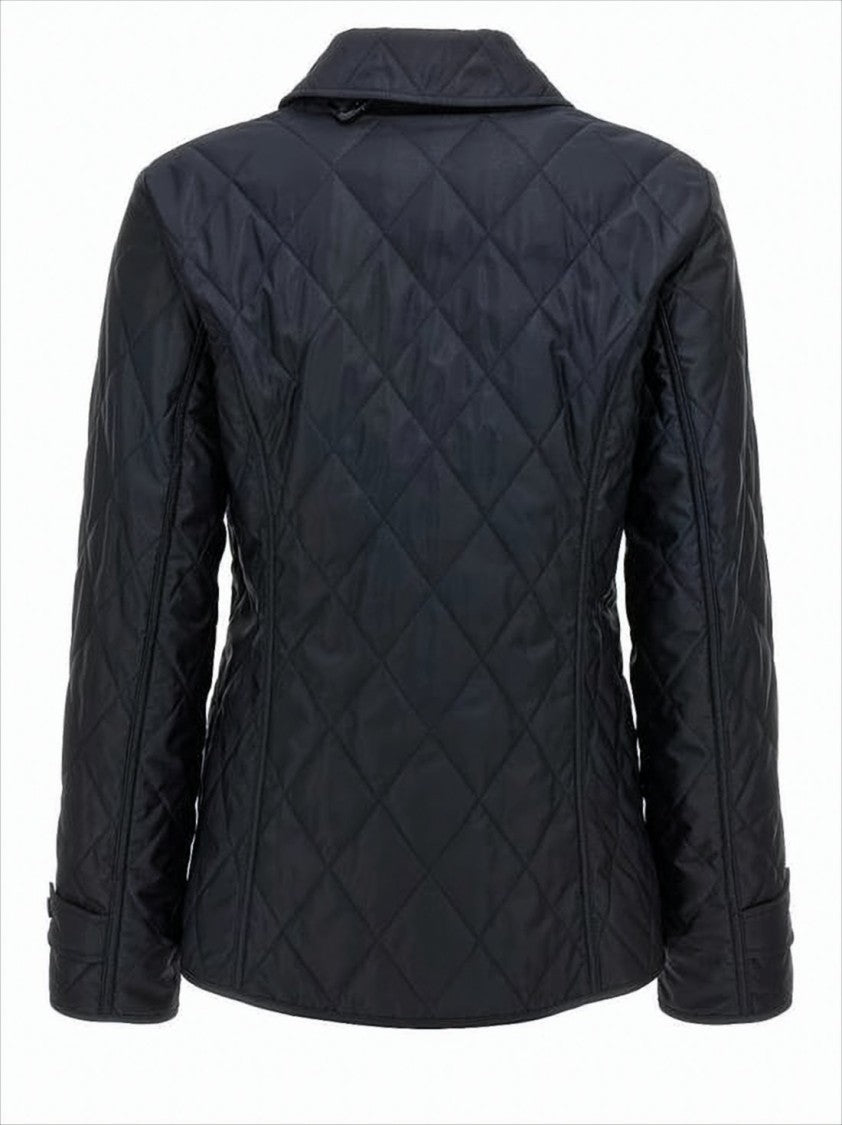 Tailored Quilted Jacket with Classic Collar