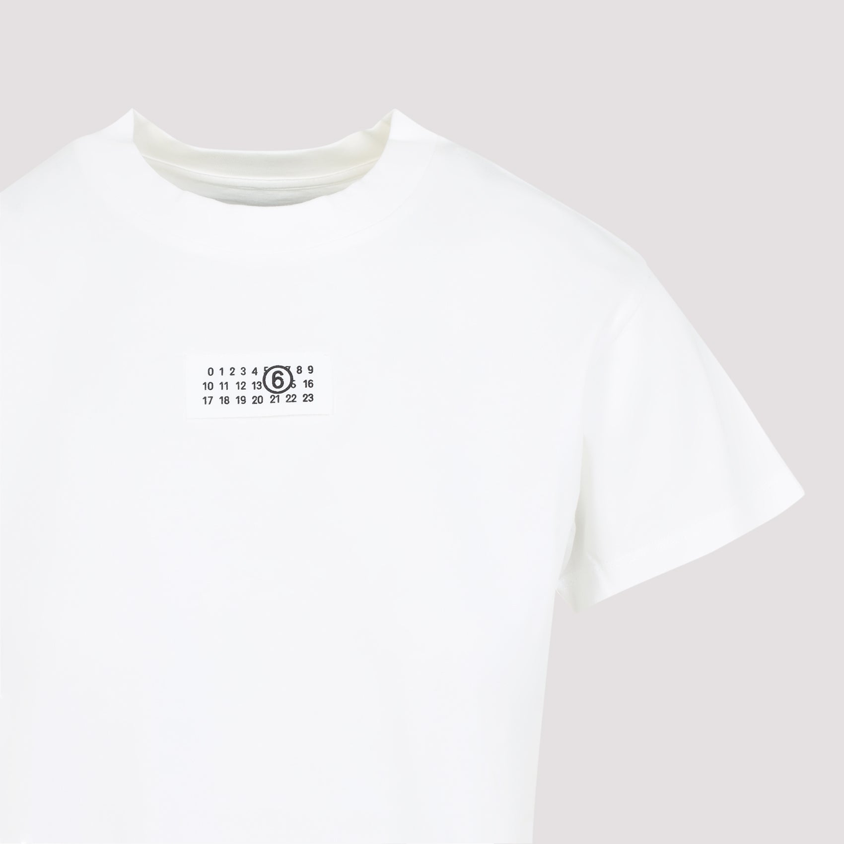 White Cotton T-Shirt With Distinctive Logo