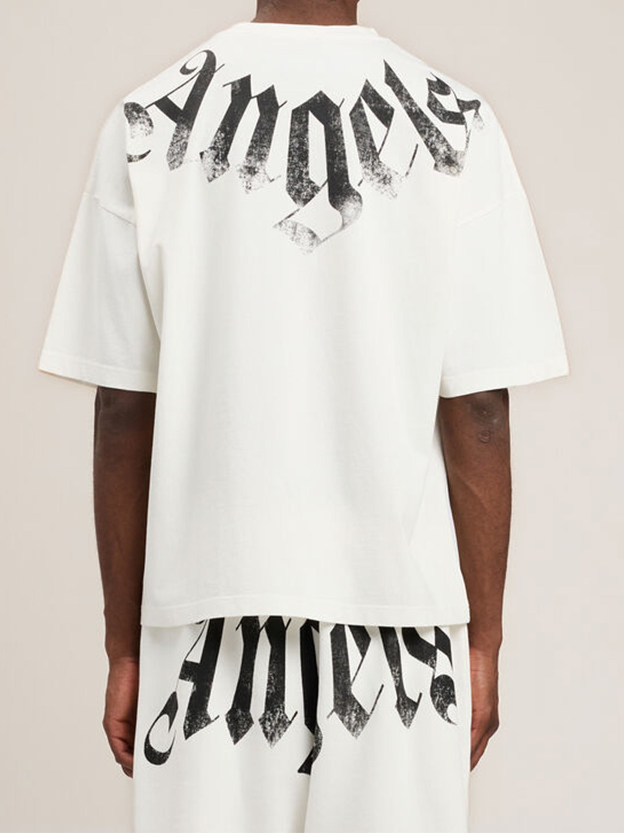 White Big Neck Logo Cotton T-Shirt