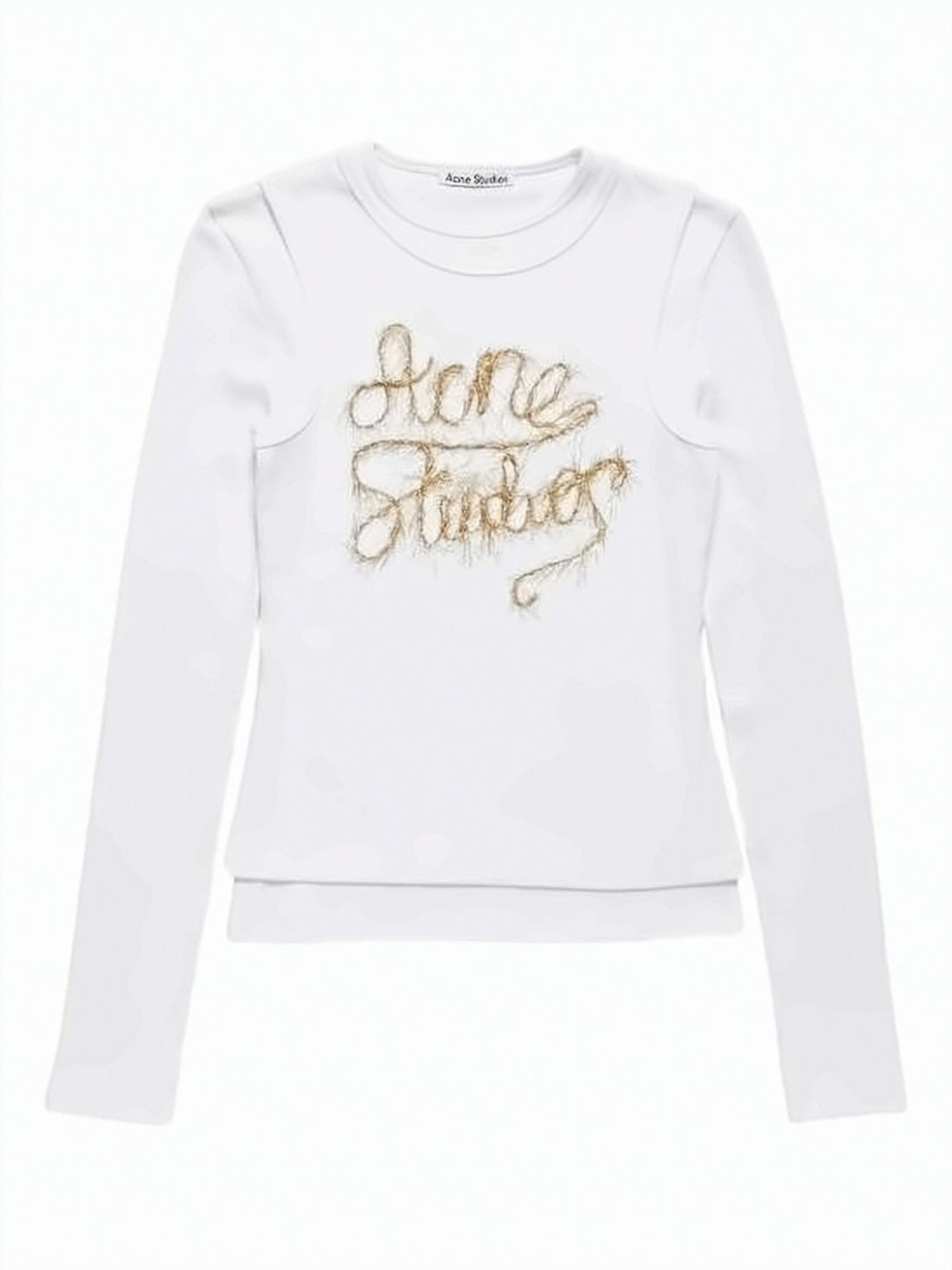 Textured Script Logo Long-Sleeved Top