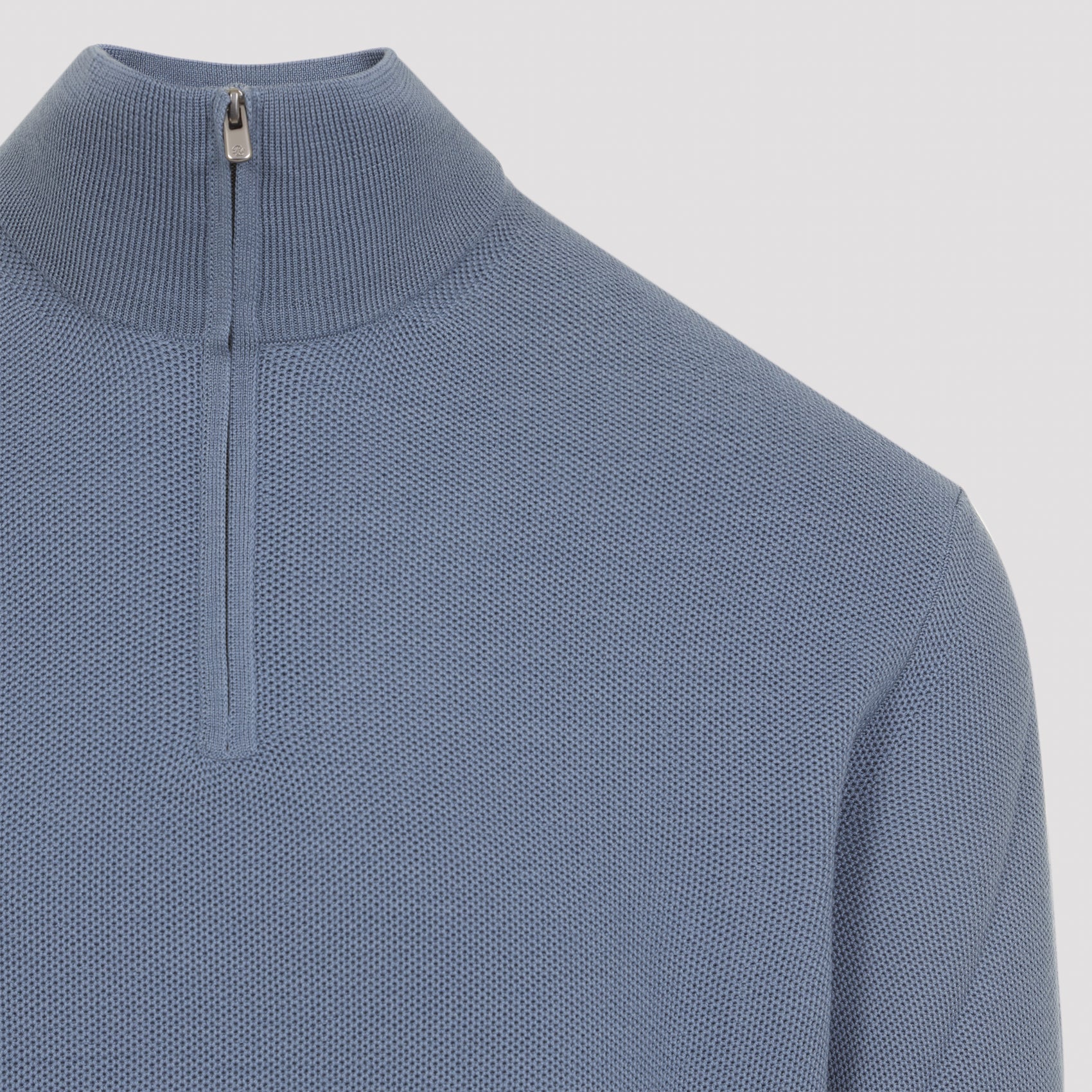 Half-Zip Mock Neck Sweater in Wool