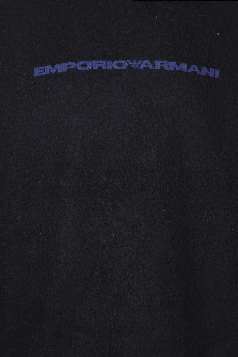 Black Wool Sweatshirt with Crewneck