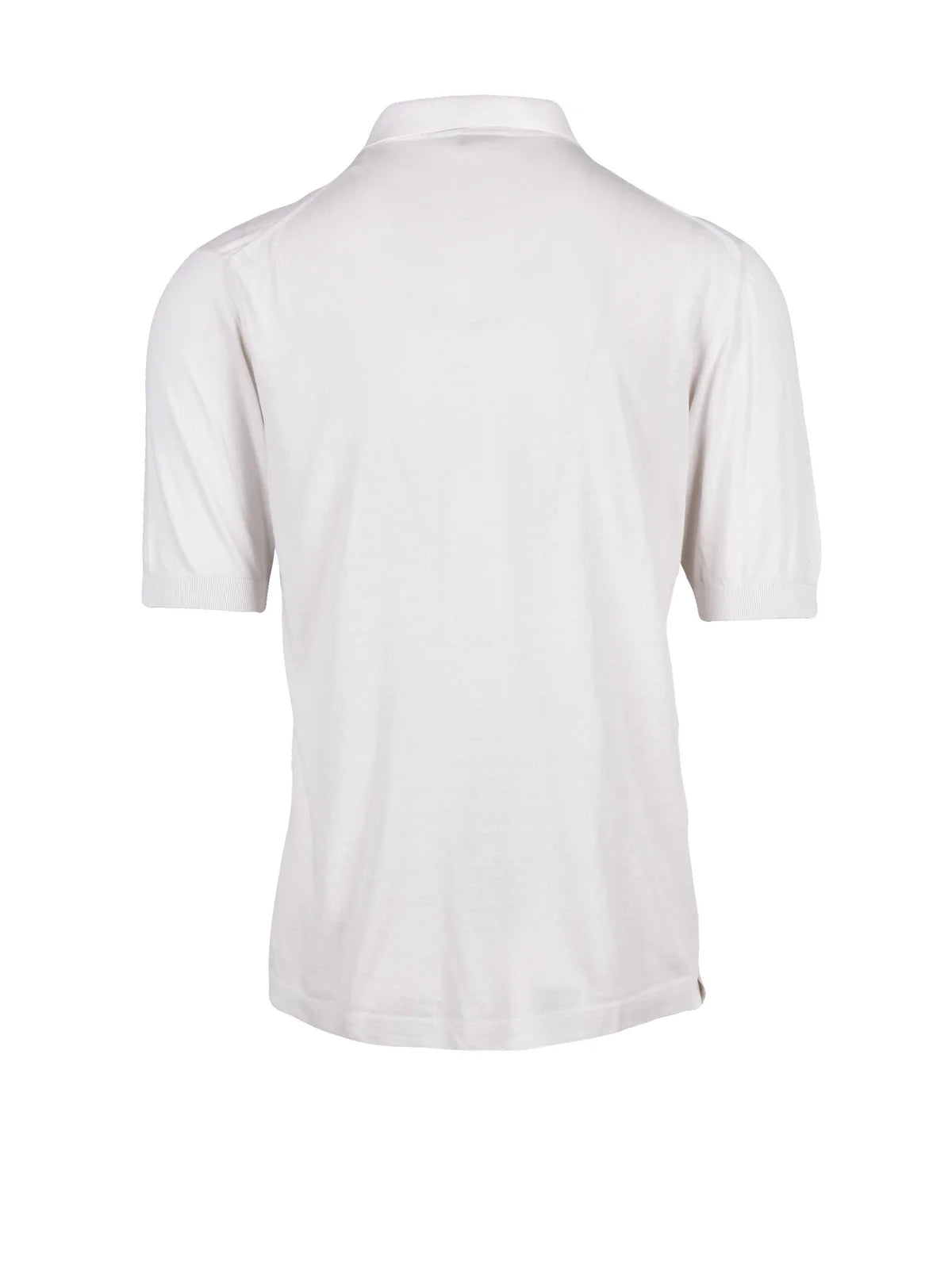 Beige Cotton Knit Polo Shirt